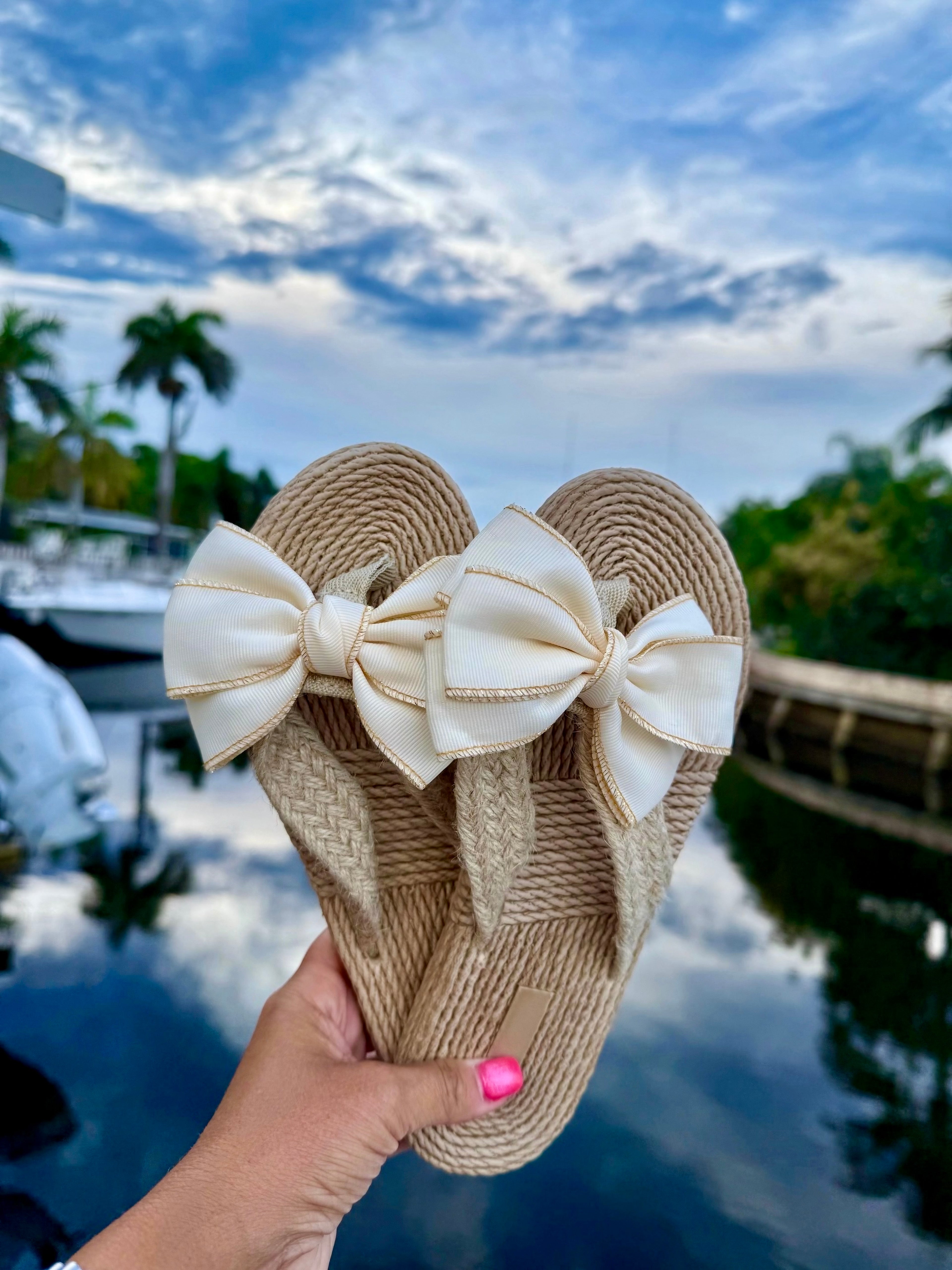 Coastal Charm Bow Sandals - BFF Here