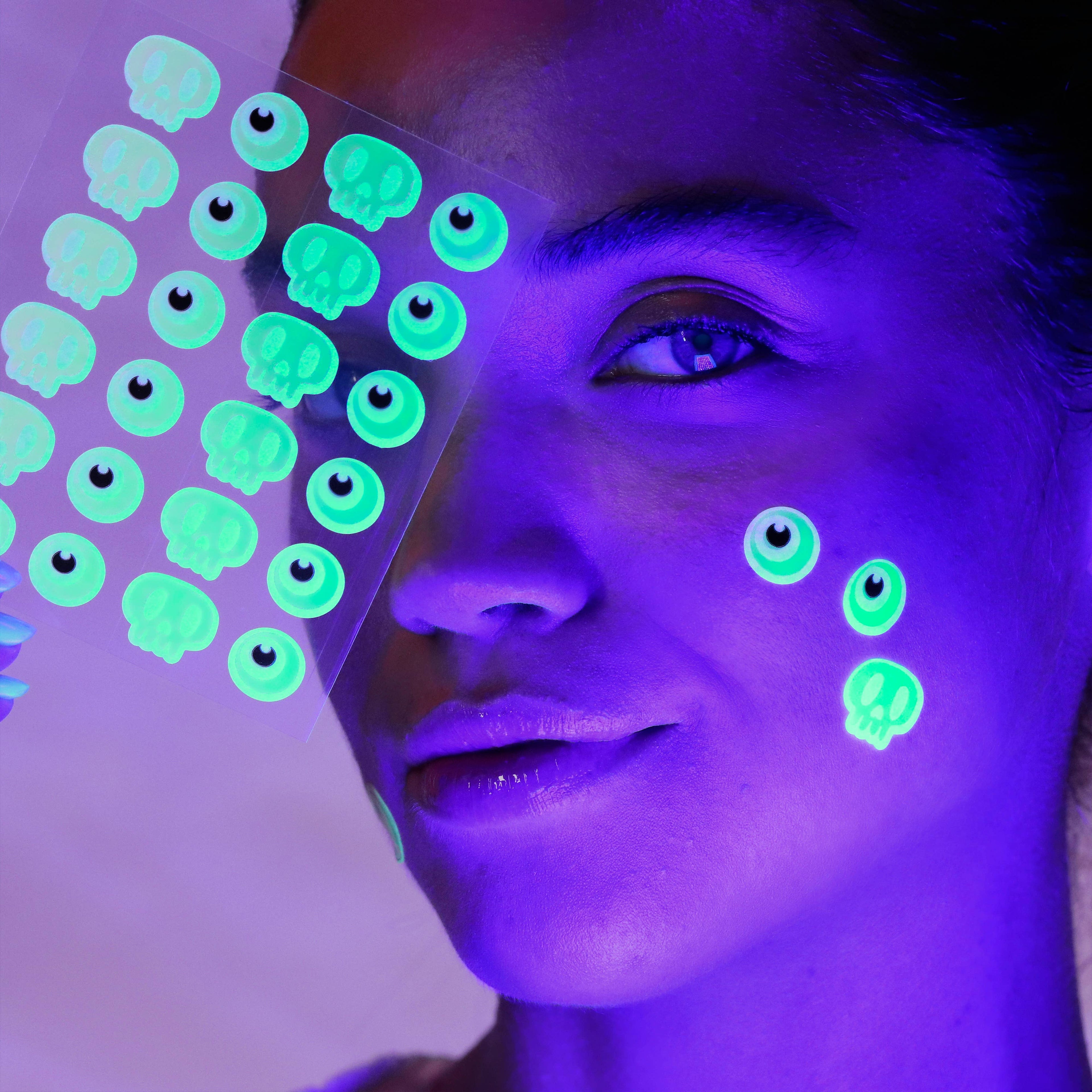 Glow in the Dark Skull Shaped Halloween Pimple Patches - BFF Here