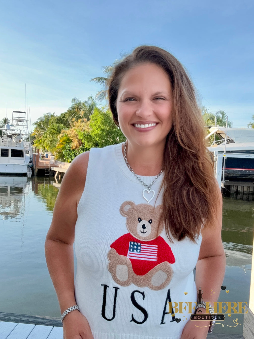 Stars & Teddy USA Sweater Tank by Sweet Lovely by Jen - BFF Here