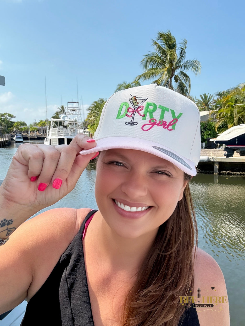 Dirty Girl Embroidered Trucker Hat - BFF Here
