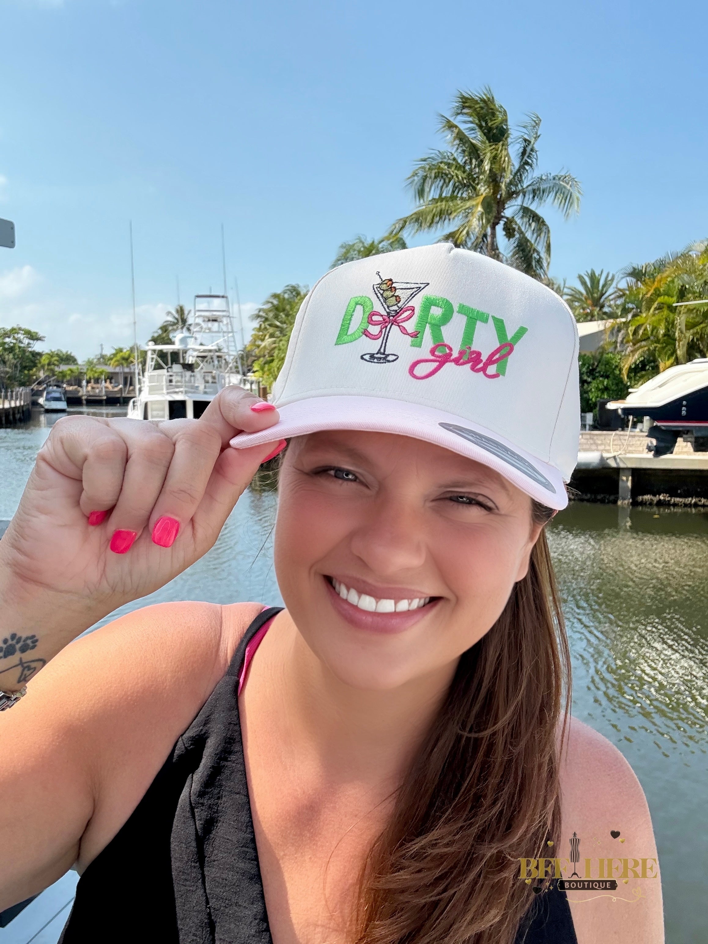 Dirty Girl Embroidered Trucker Hat - BFF Here