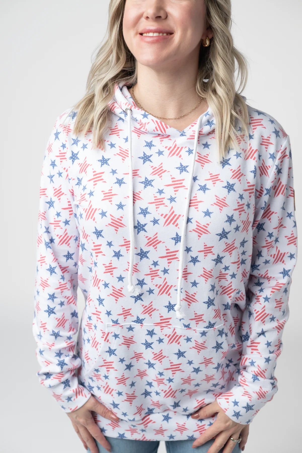 Hailey Pullover Hoodie / American Stars and Stripes by Michelle Mae - BFF Here