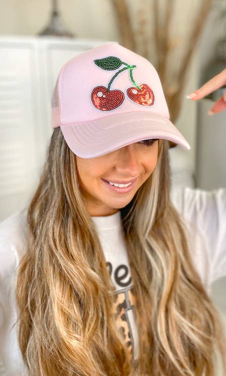 Sequin Cherries Hat - BFF Here