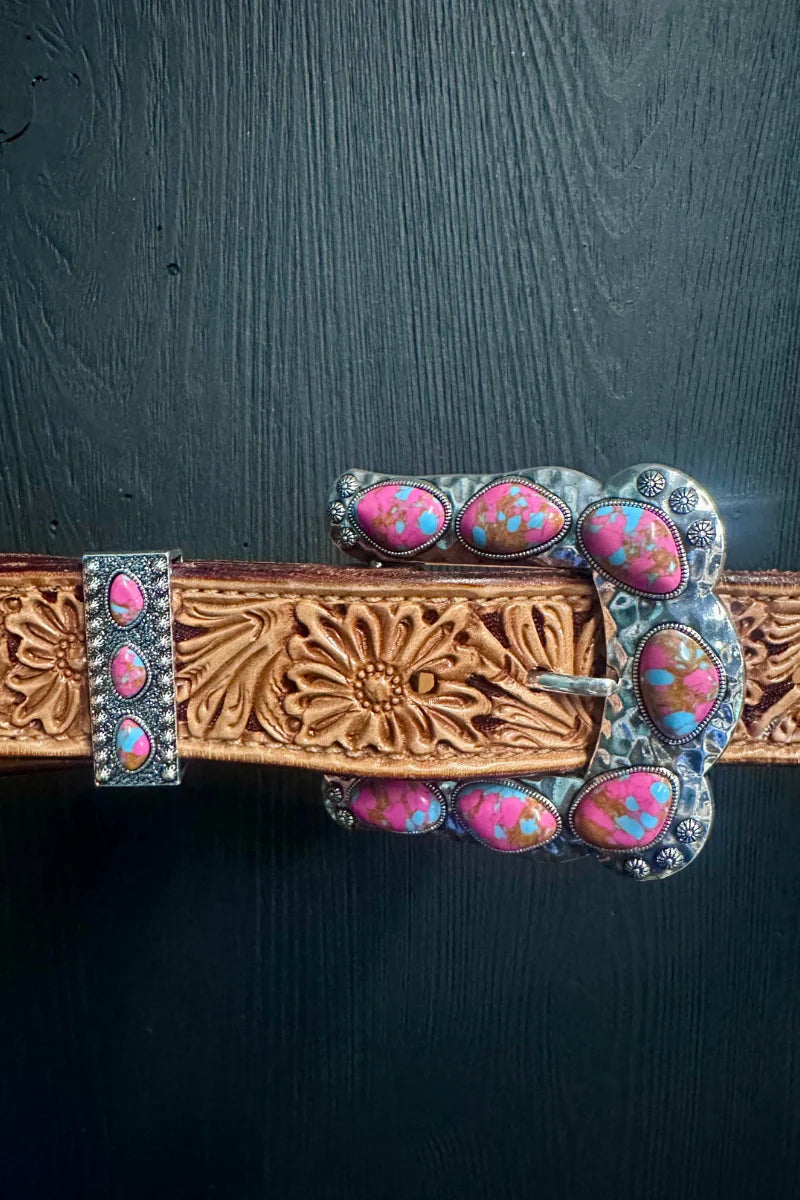 Buckle Up Belt Buckle by Sterling Kreek /  Pink - BFF Here