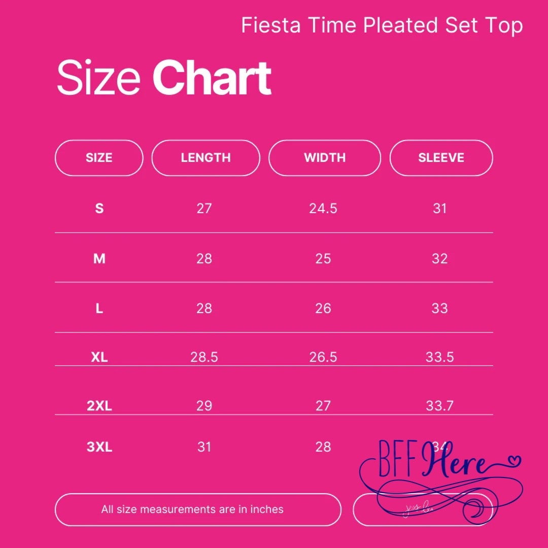 PREORDER: Fiesta Time Pleated Set (Ships End Of February ) - BFF Here