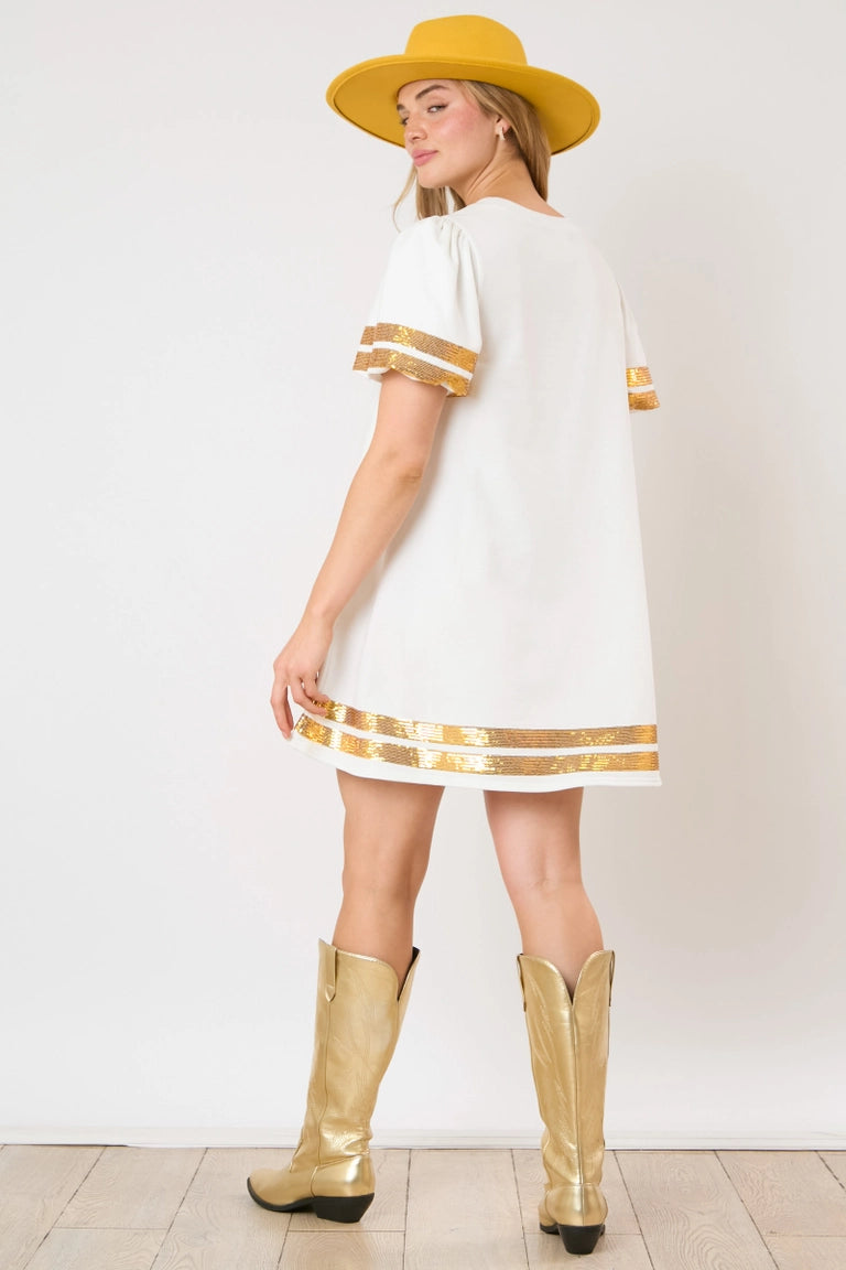 Championship Sparkle Football Dress / Choice of Color - BFF Here