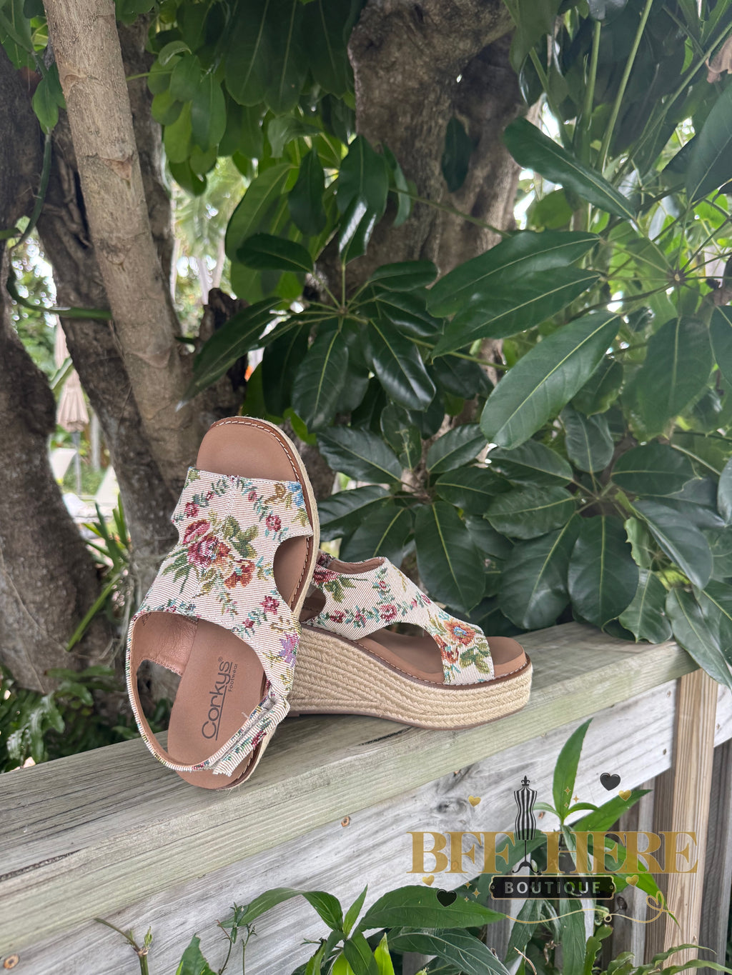 Freddie - Sand Brocade Floral by Corkys - BFF Here