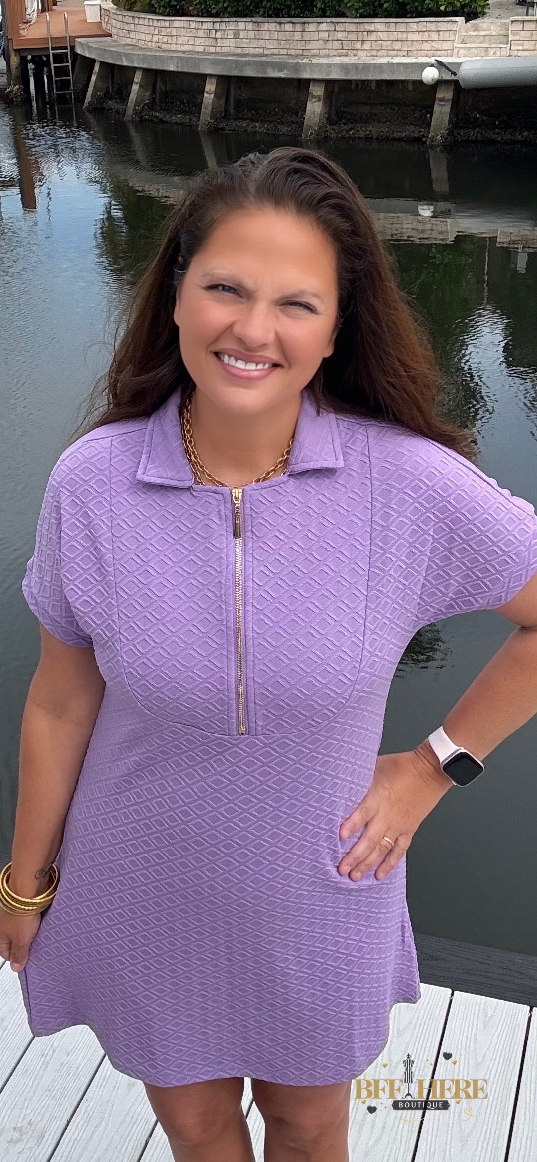 Ezra Textured Zipper Dress by Jess Lea / Choice of Color - BFF Here