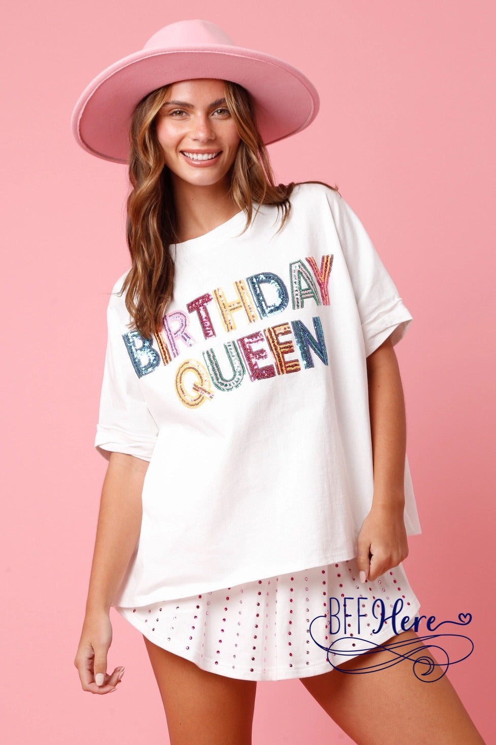 PREORDER:Regal Celebration: Birthday Queen Sequin Top (Ships End of January) - BFF Here