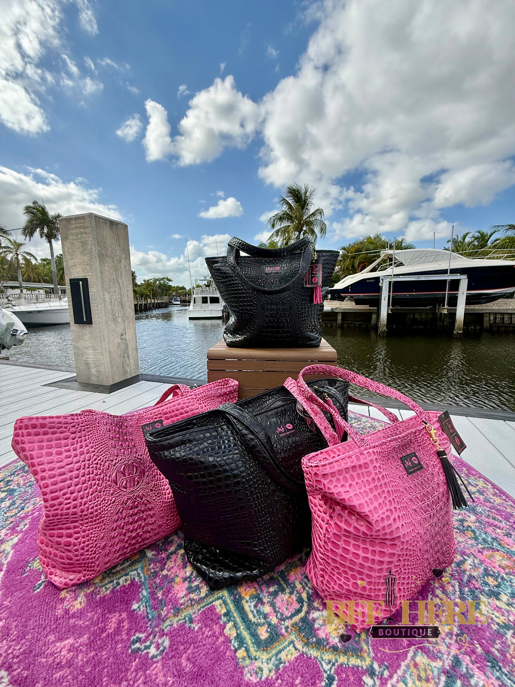 Bubble Gator Tote by Makeup Junkie Bags / Choice of Style - BFF Here