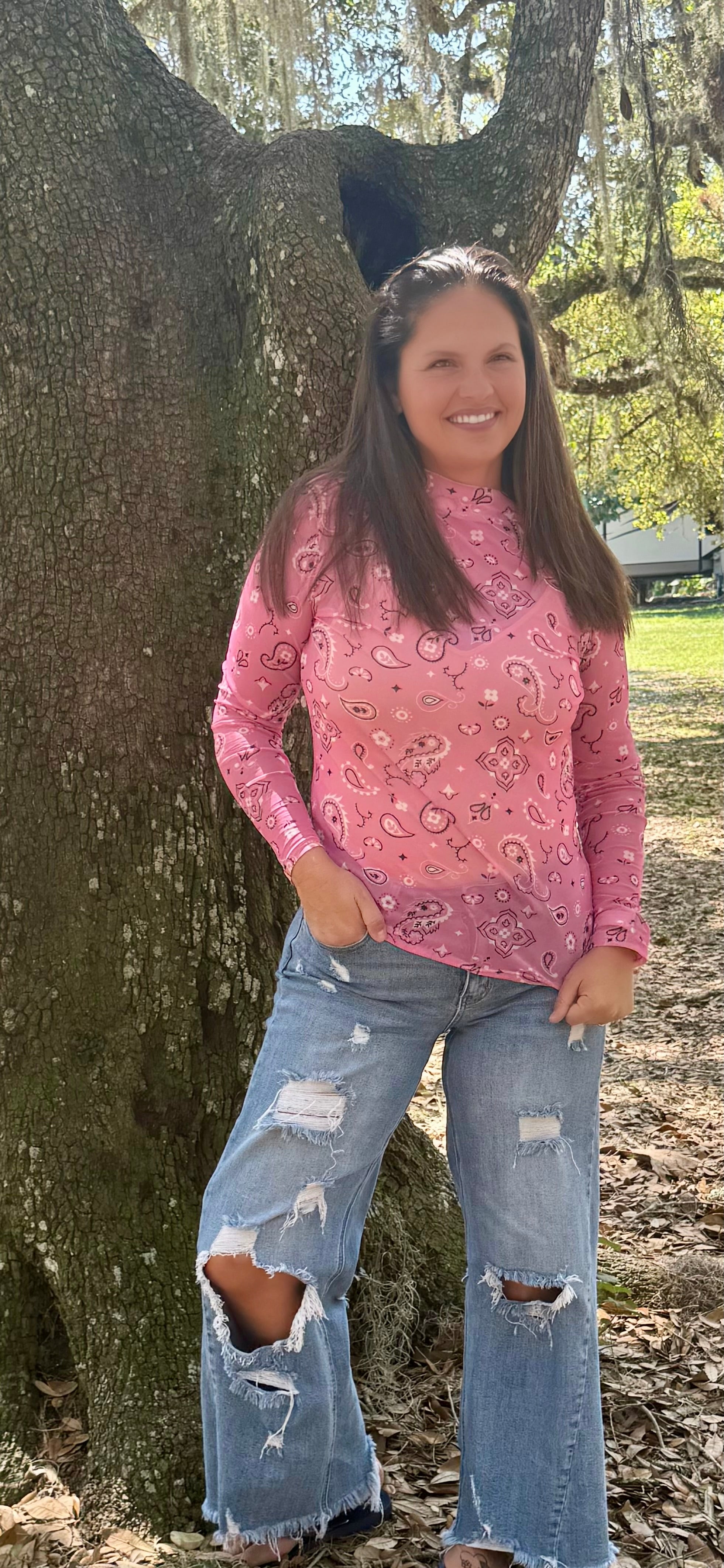 Bandana Babe Mesh Top / Pink by Sterling Kreek - BFF Here