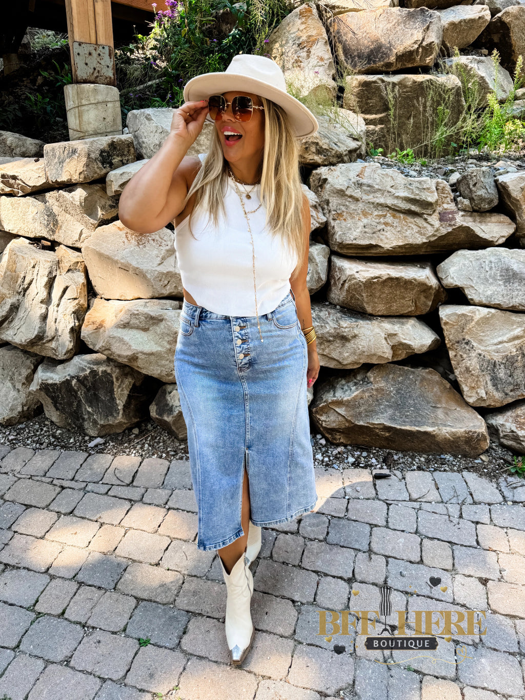 Jules Denim Skirt by Blakeley - BFF Here