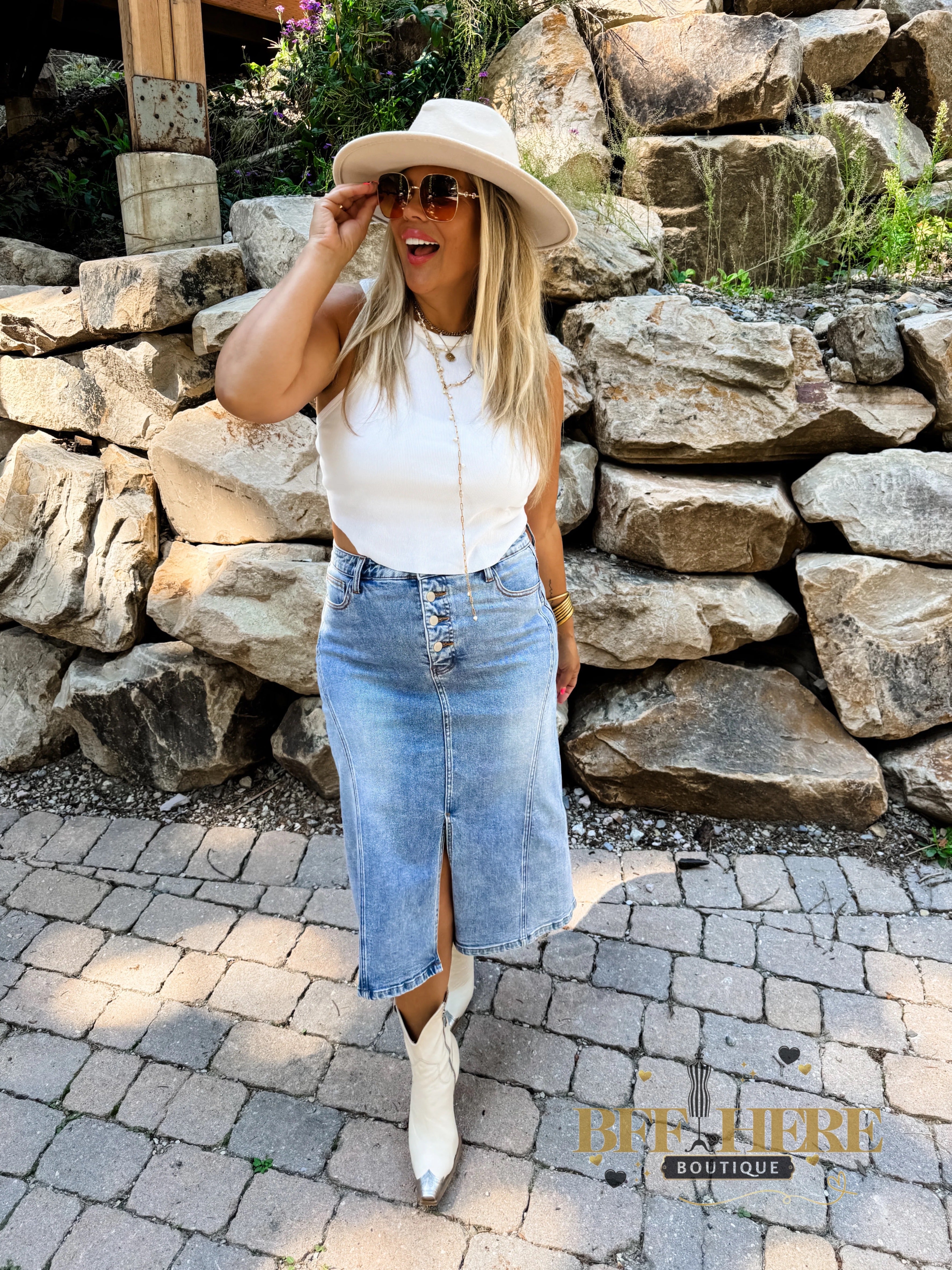 Jules Denim Skirt by Blakeley - BFF Here