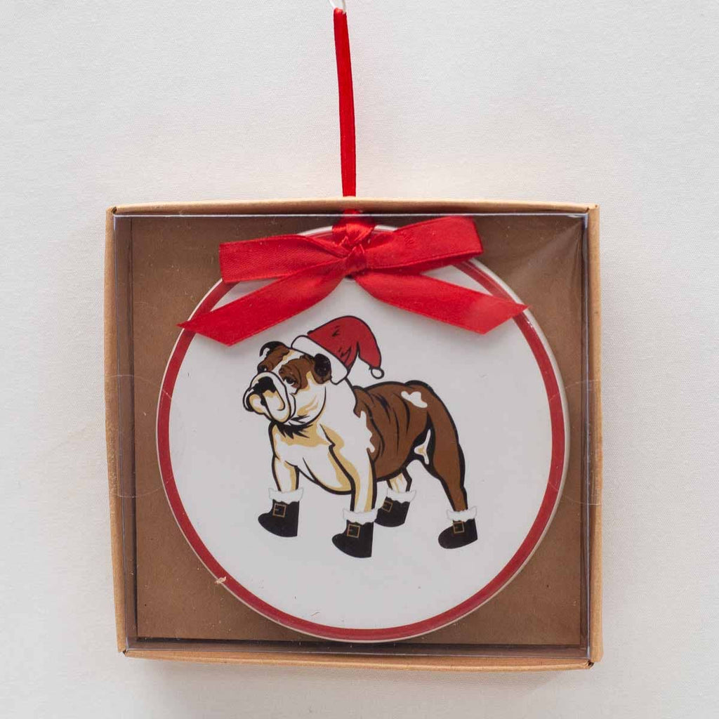 St. Nick Bulldog Ornament - BFF Here