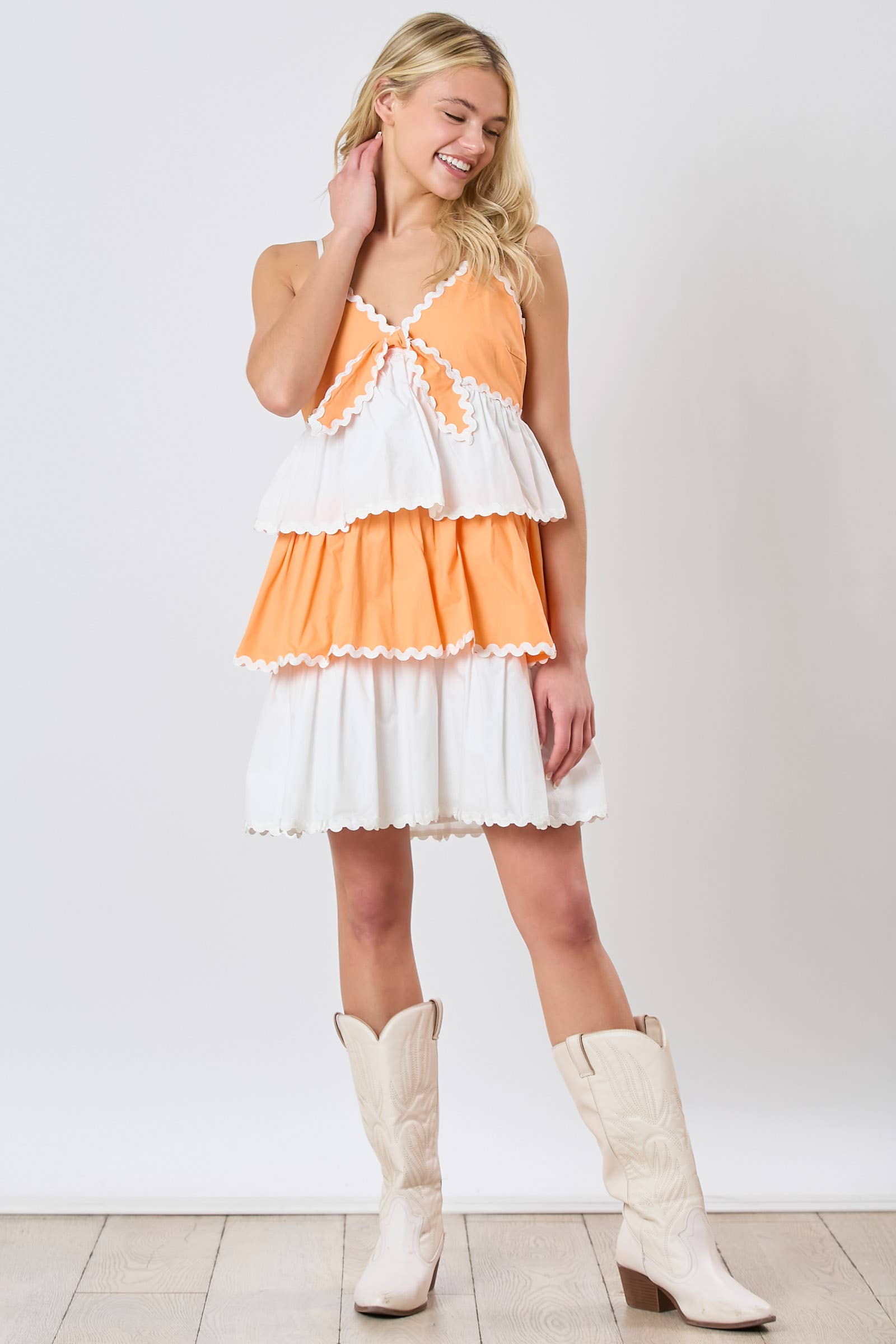 Sunshine Layers: Vibrant and Playful Tiered Dresses / Choice of Color - BFF Here