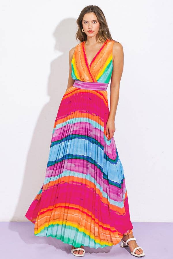 Radiant Spectrum Maxi Dress - BFF Here