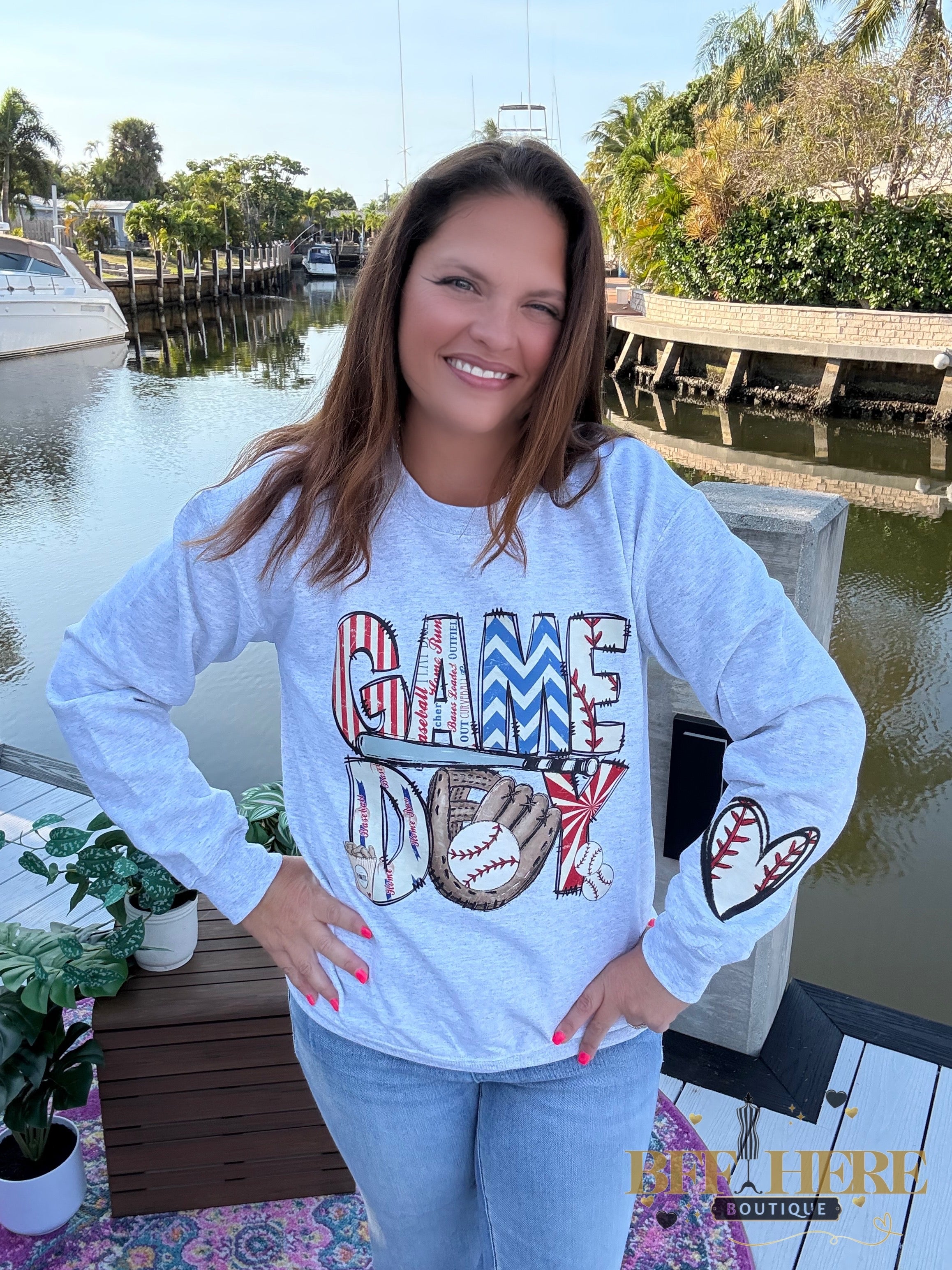 Heart on the Field Game Day Sweatshirt - BFF Here