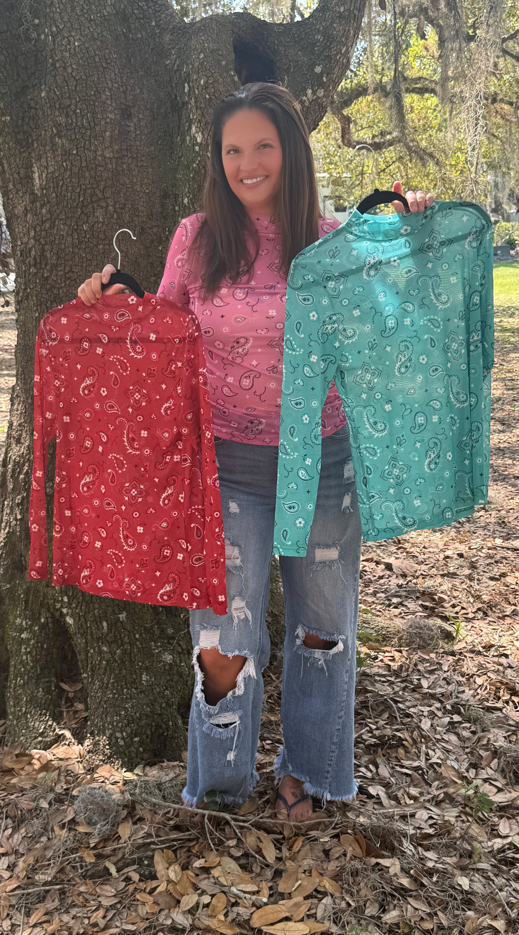 Bandana Babe Mesh Top / Red by Sterling Kreek - BFF Here