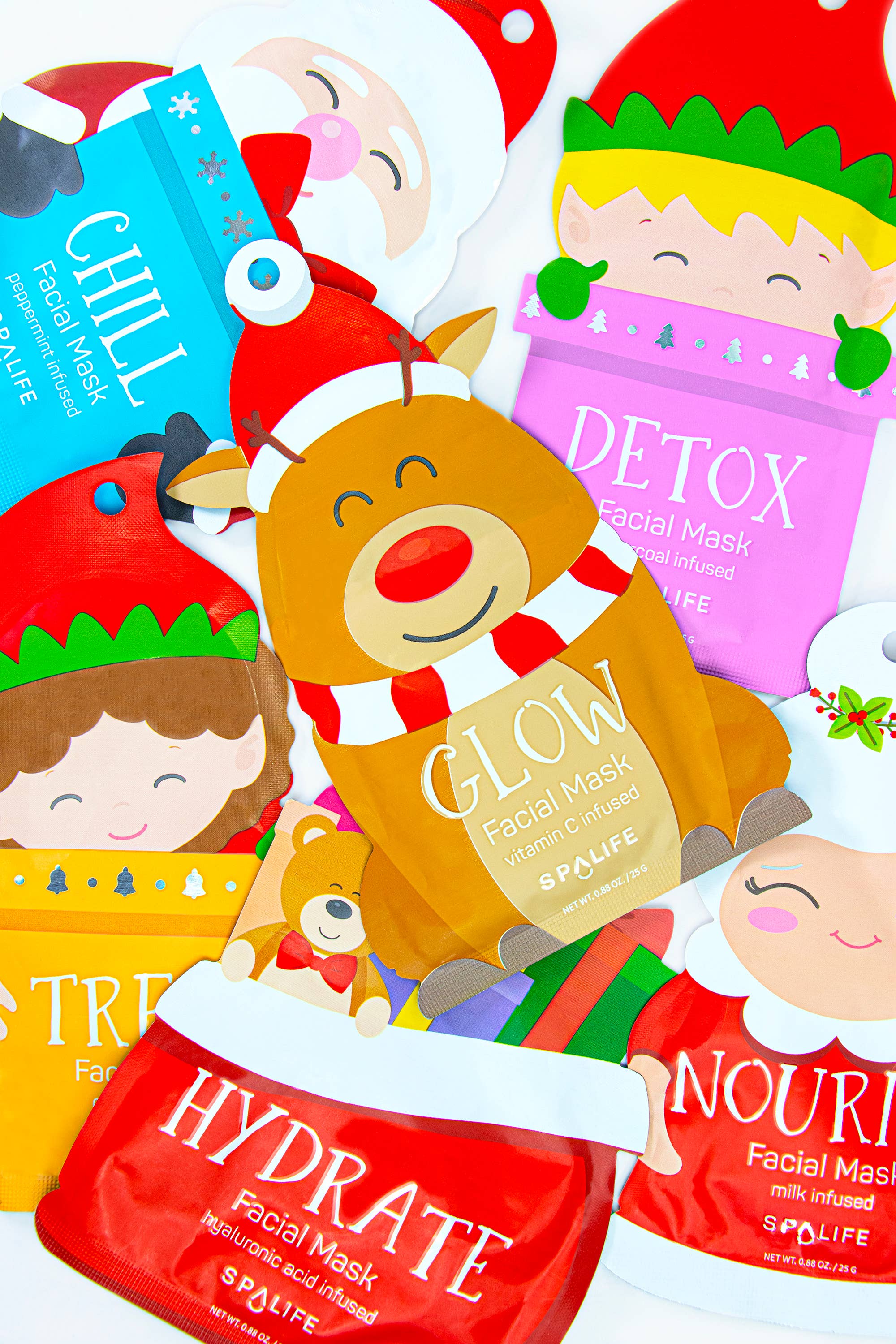 Santa's Squad 6 Piece Sheet Mask Gift Set - BFF Here
