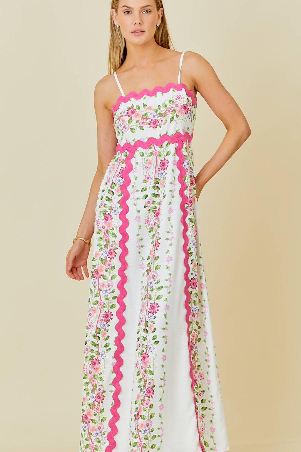 PREORDER: Springtime Floral Elegance Maxi Dress (Ships End of June) - BFF Here