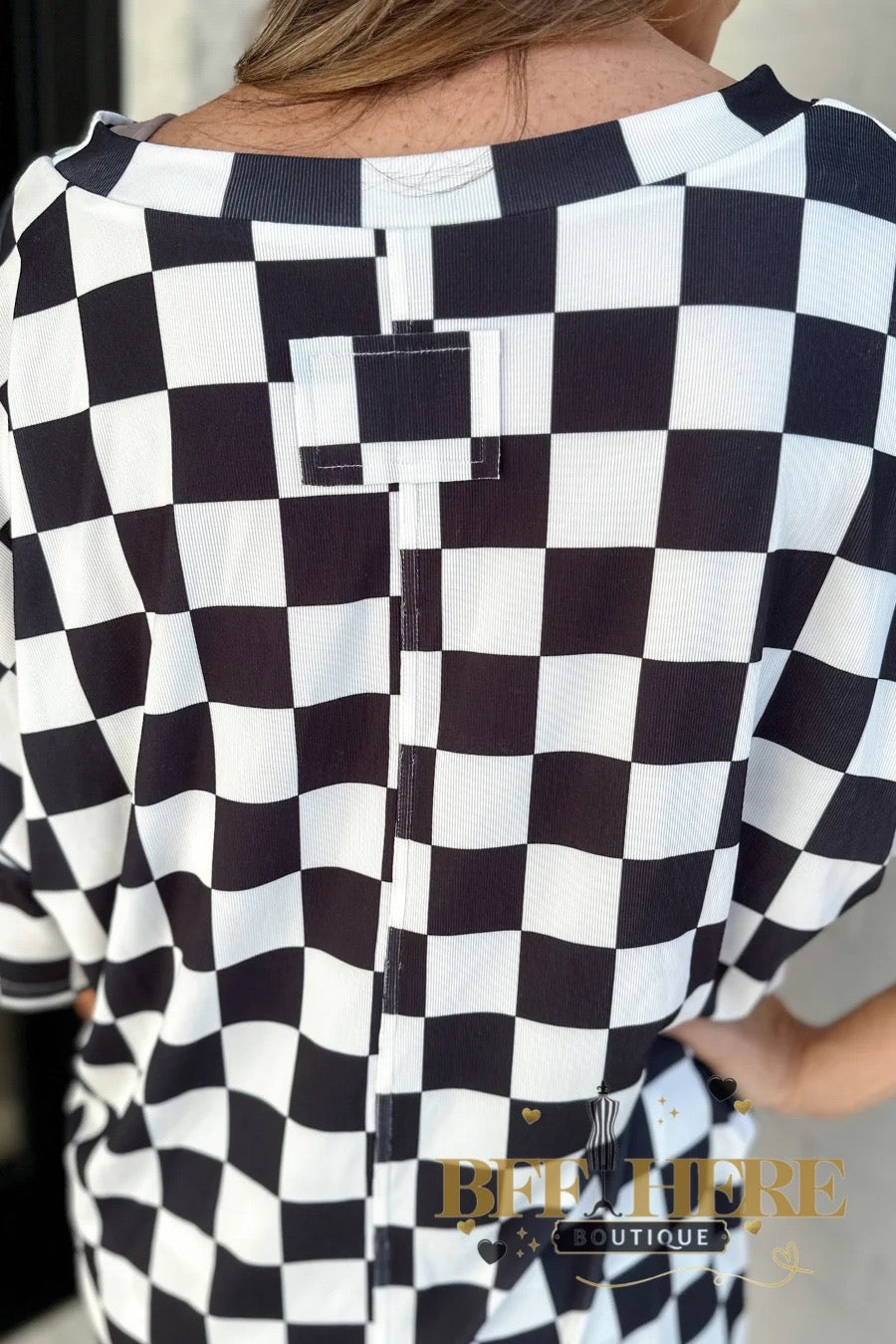 Daily Basis Biker Set, Black White Checkered Set by Jess Lea - BFF Here