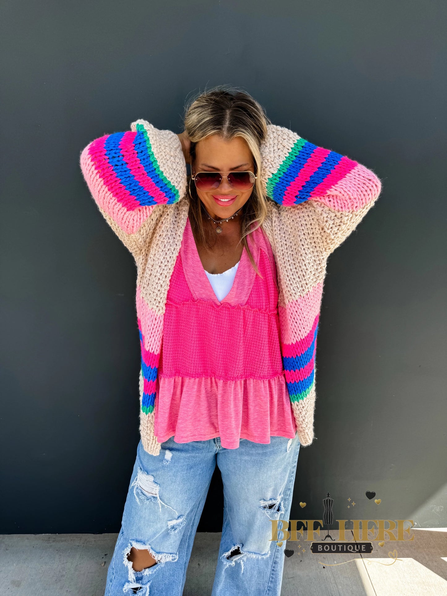 PREORDER: Charlotte Knit Cardigan by Blakeley / Choice of Color (Ships End of October)