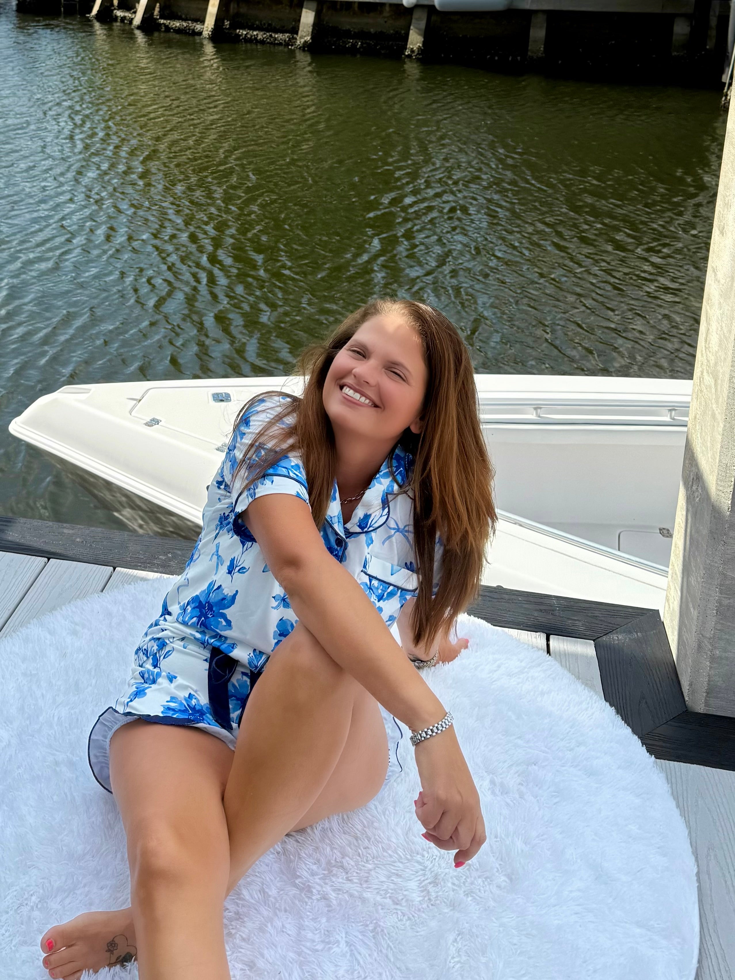 Blossom Short Sleeve Ruffle Pajama Set by Jess Lea - BFF Here