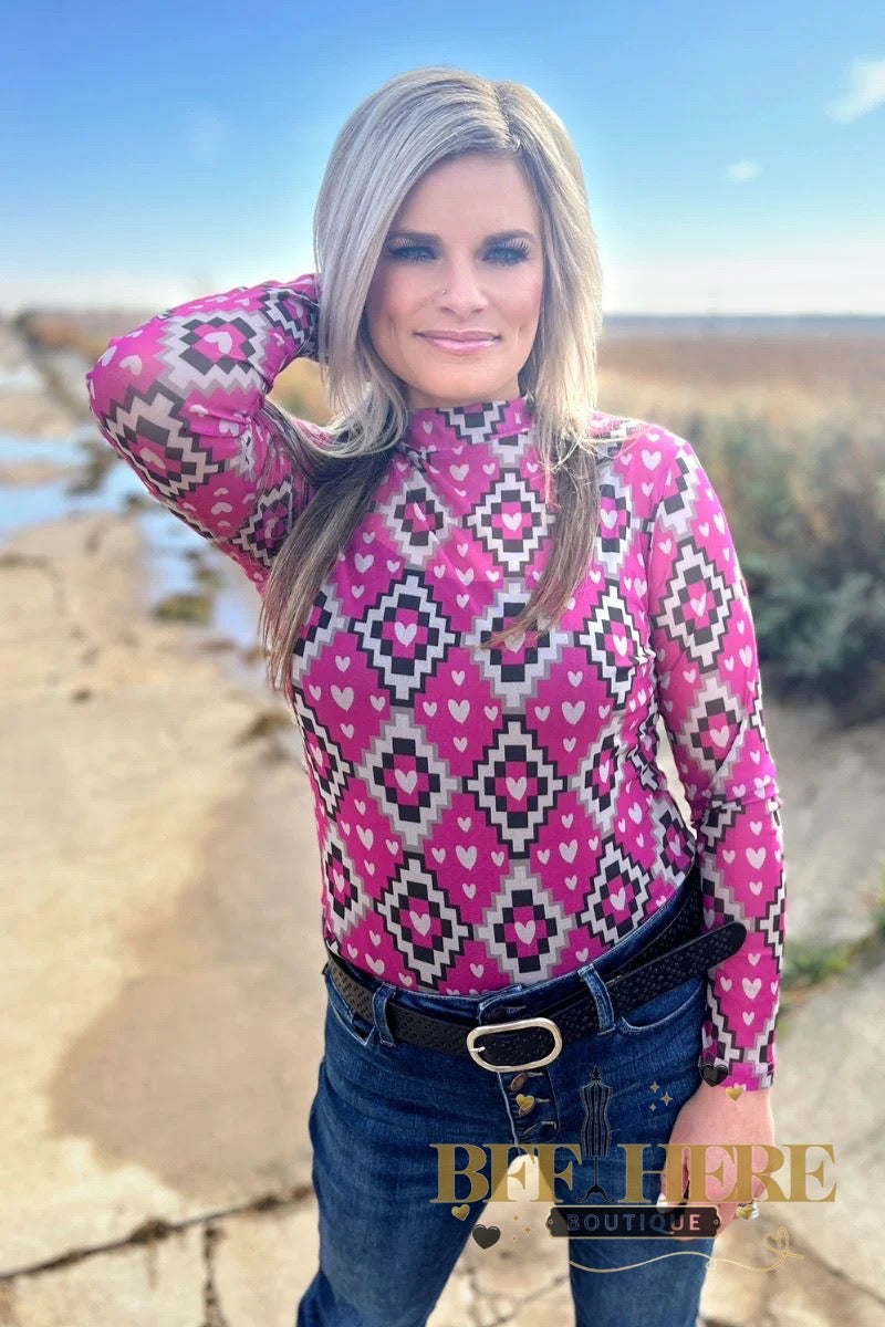 Struck By Cupid Mesh Top by Sterling Kreek - BFF Here