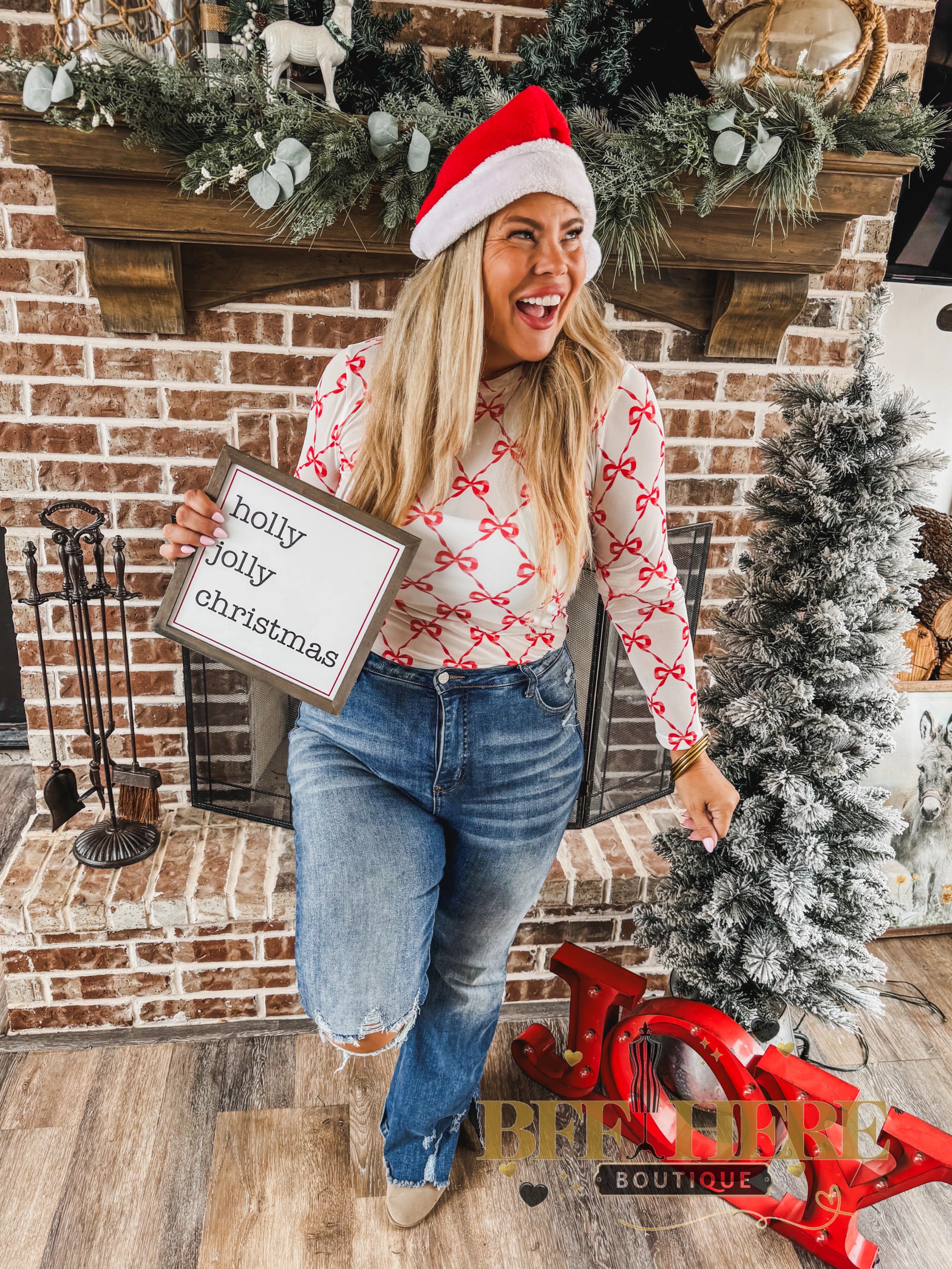 Christmas Dress It Up Mesh Tops by Blakeley - BFF Here