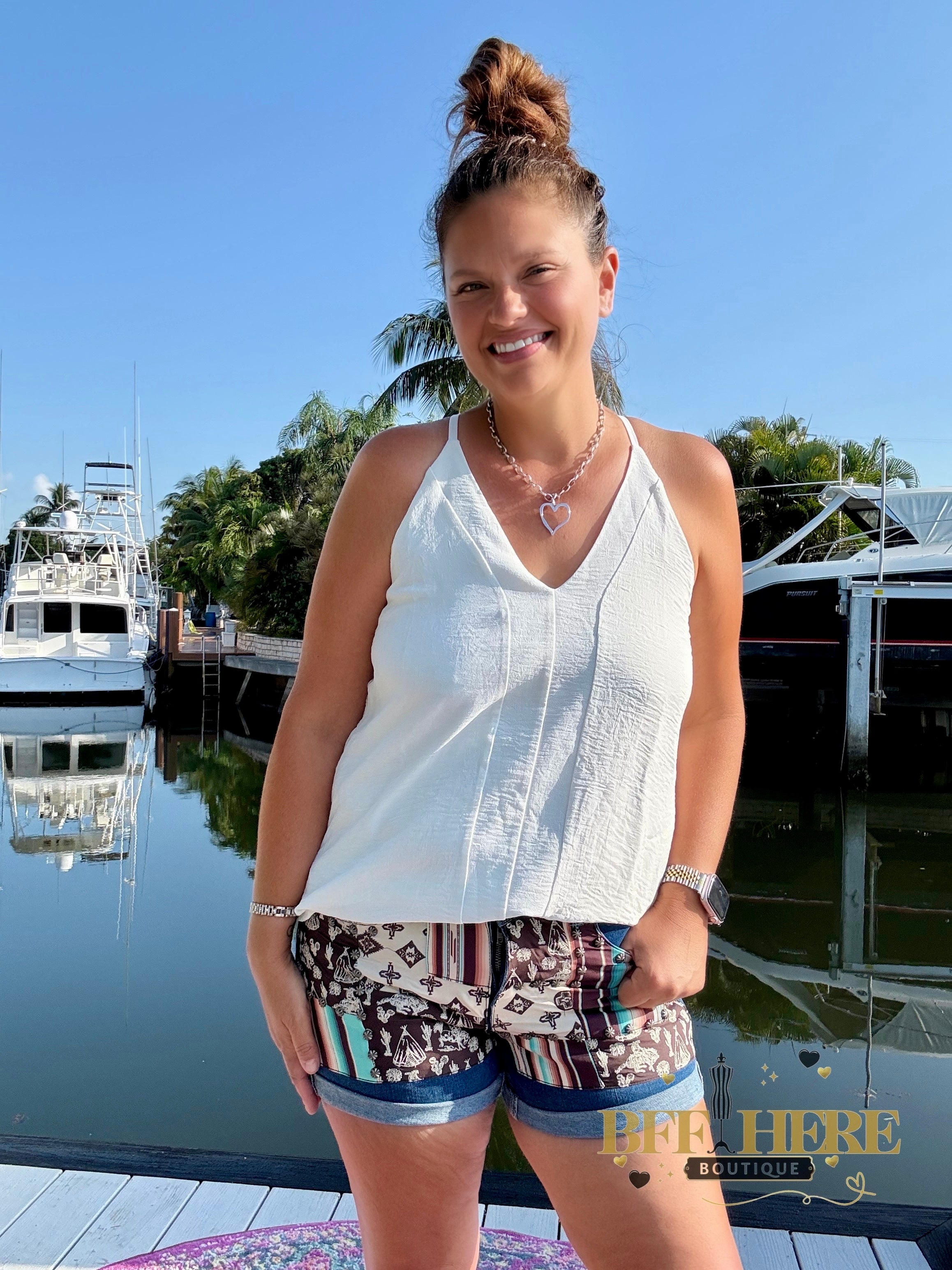 Patched Up Shorts - Western by Sterling Kreek - BFF Here