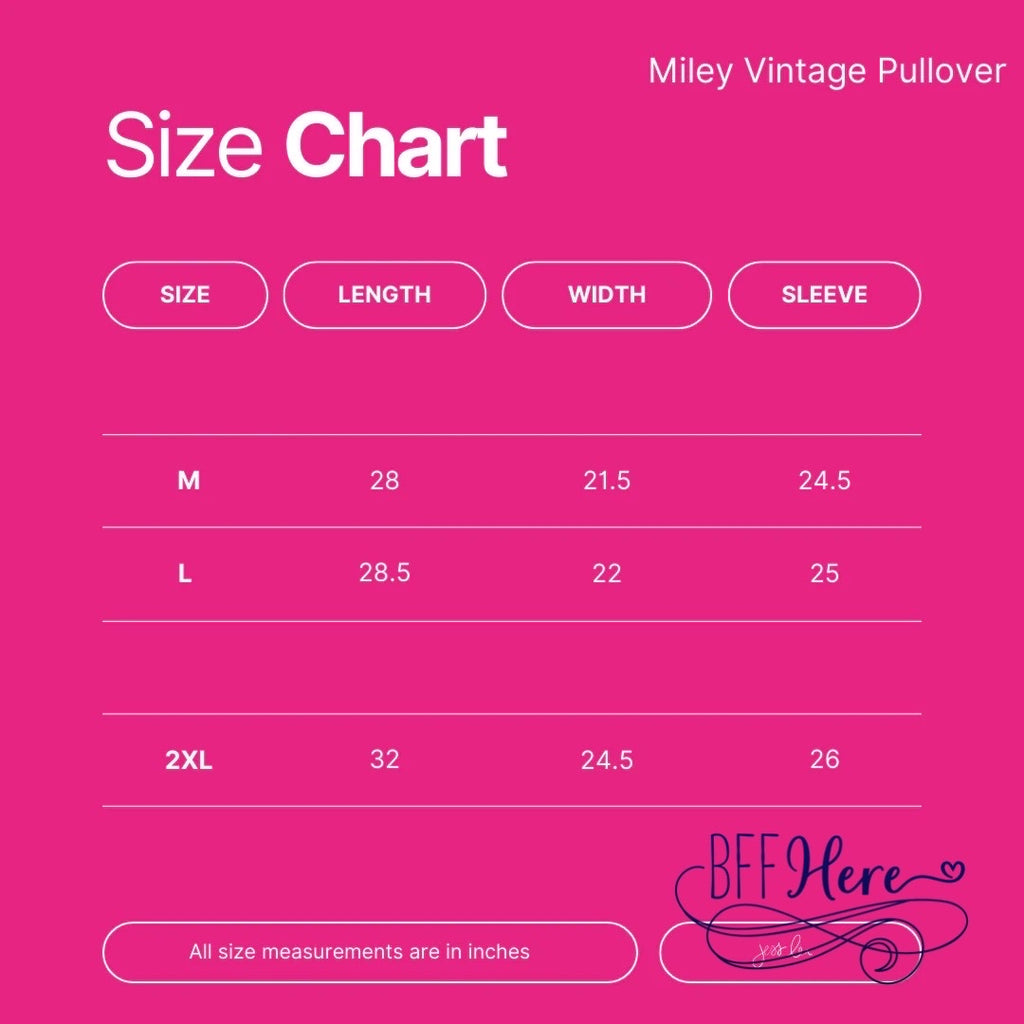 PREORDER-Miley Vintage Pullover / Royal Blue (Ships End of December ) - BFF Here