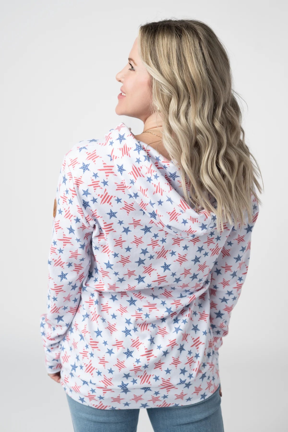 Hailey Pullover Hoodie / American Stars and Stripes by Michelle Mae - BFF Here
