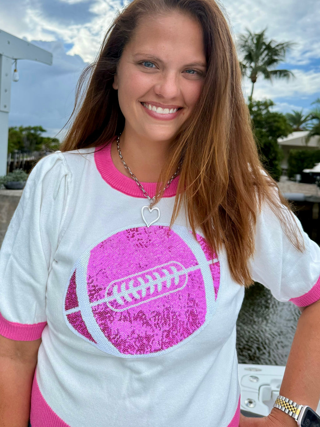 Game Day Glam Knit Top - BFF Here