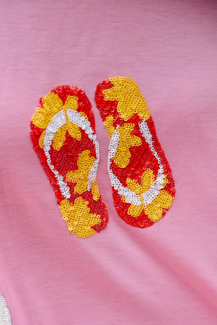 PREORDER: Flip Flop Fun Sequin Patch Top by Jess Lea (ETA February) - BFF Here