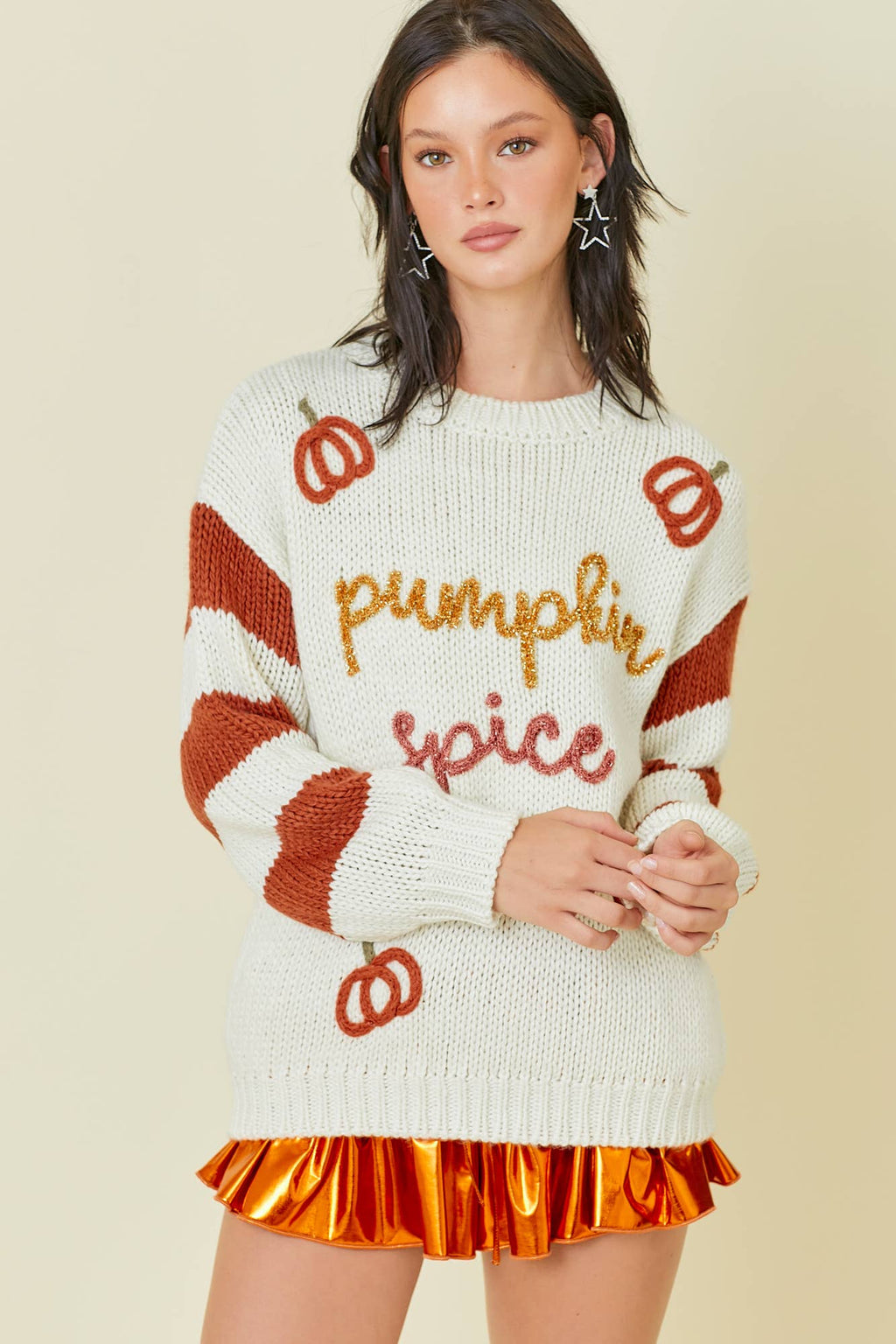 PREORDER: Cozy Pumpkin Spice Sweater ( Ships Middle of September ) - BFF Here