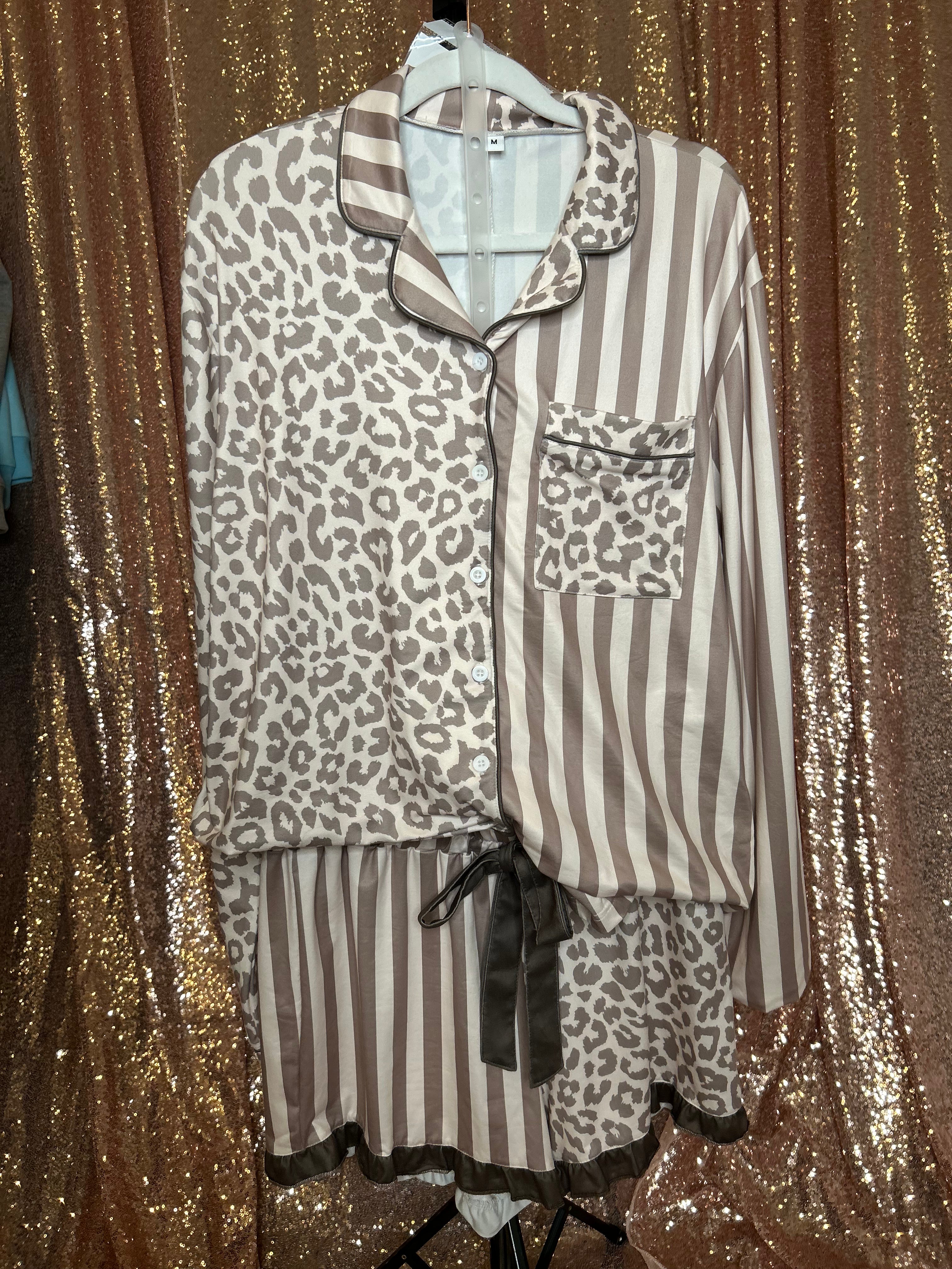 PREORDER: Bella Leopard  Ruffle Pajama Set by Jess Lea (Array) ETA: April