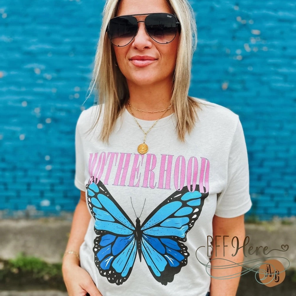 Motherhood Vibes: Butterfly Splash Tee - BFF Here