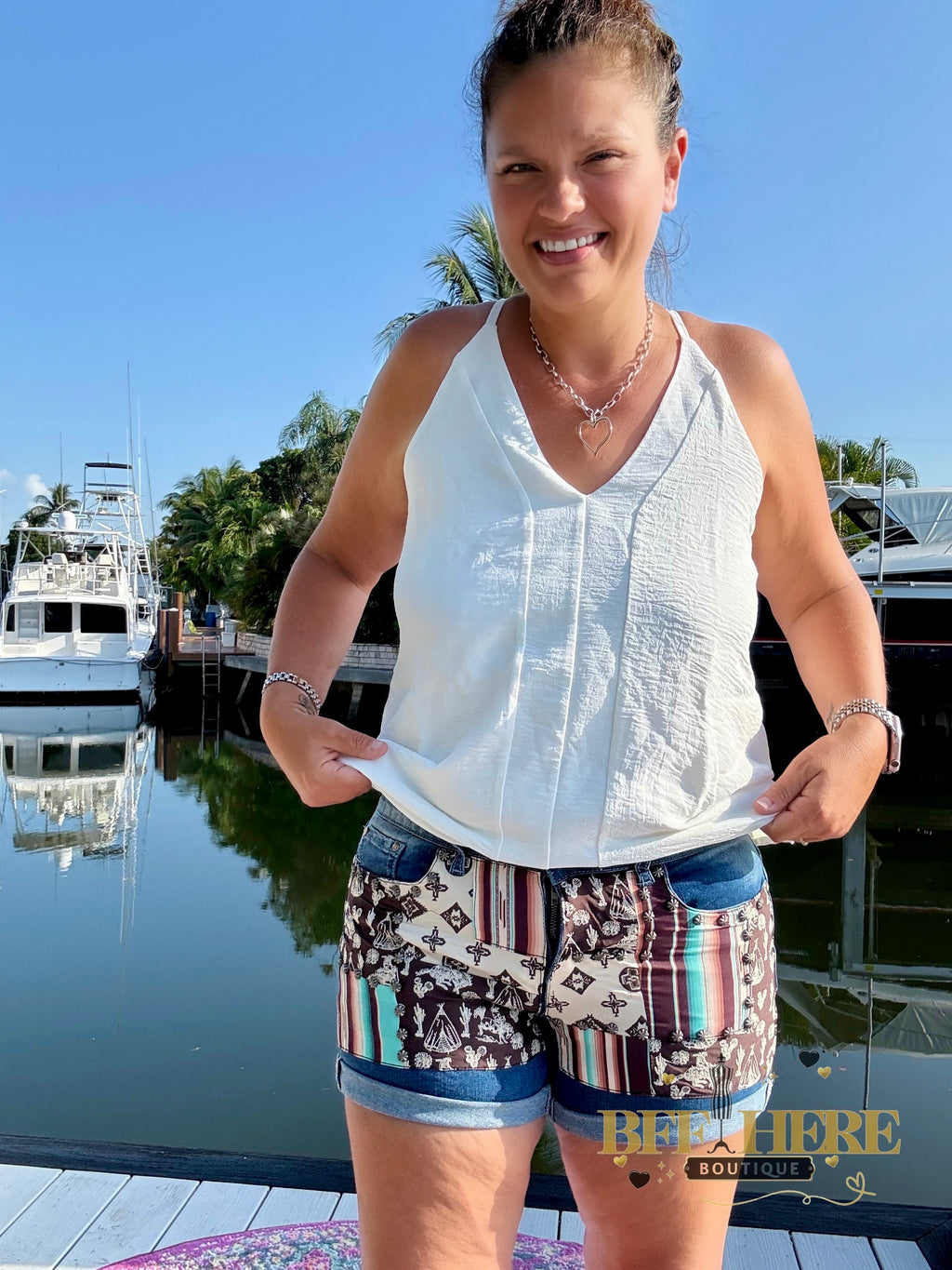 Patched Up Shorts - Western by Sterling Kreek - BFF Here