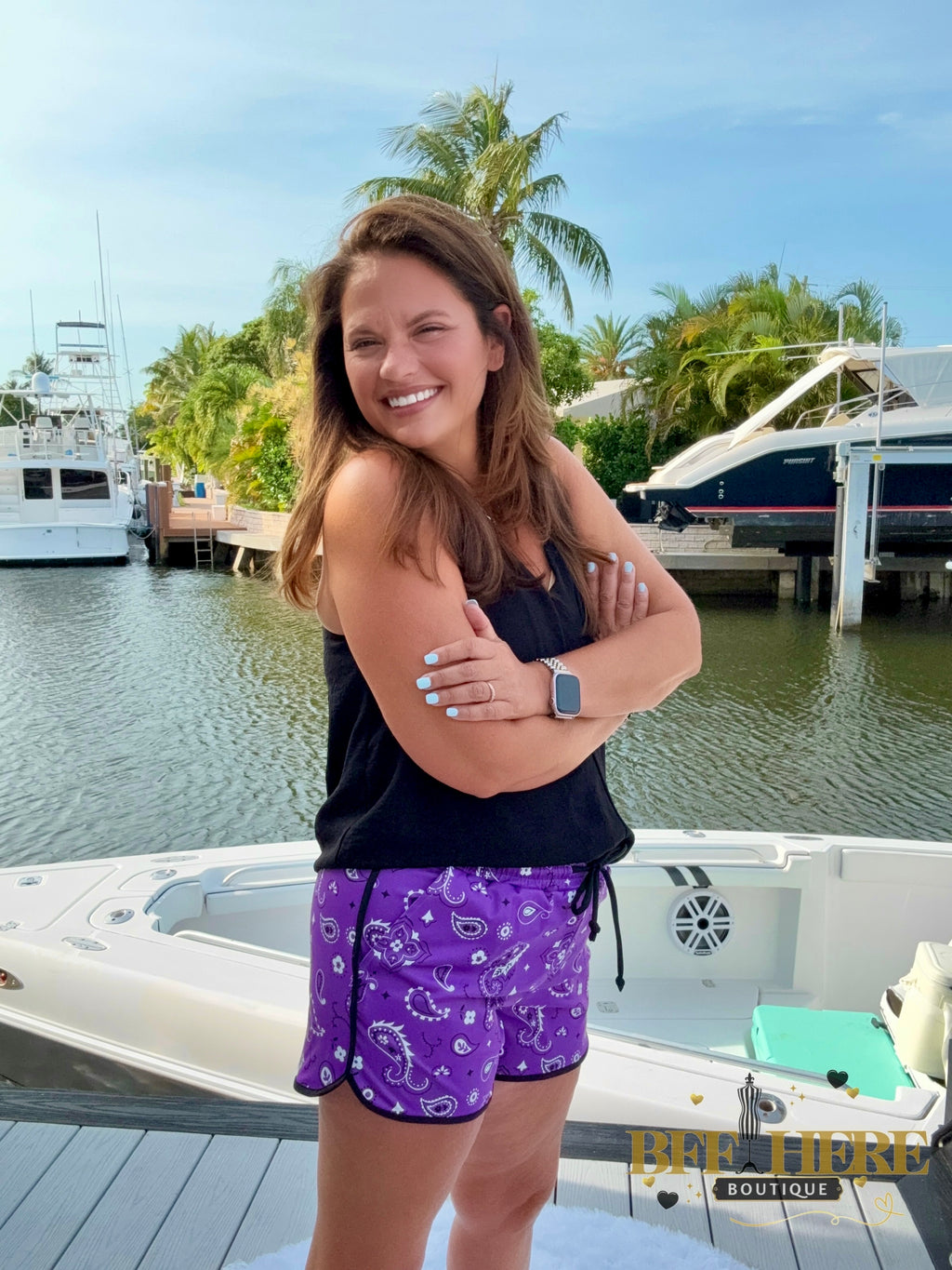 Bandana Babe Shorts / Purple by Sterling Kreek - BFF Here