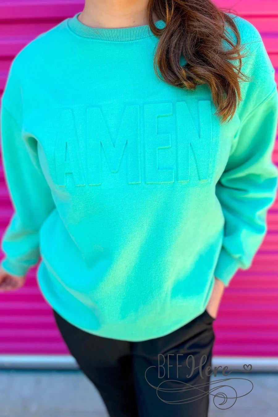 Amen Embossed Sweatshirt by Jess Lea - BFF Here