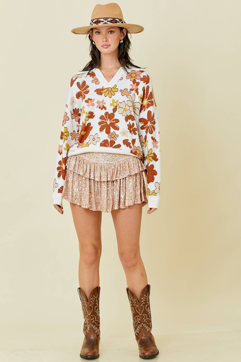 PREORDER: Vintage Cozy and Chic Floral Sweater (Ships Middle of September) - BFF Here