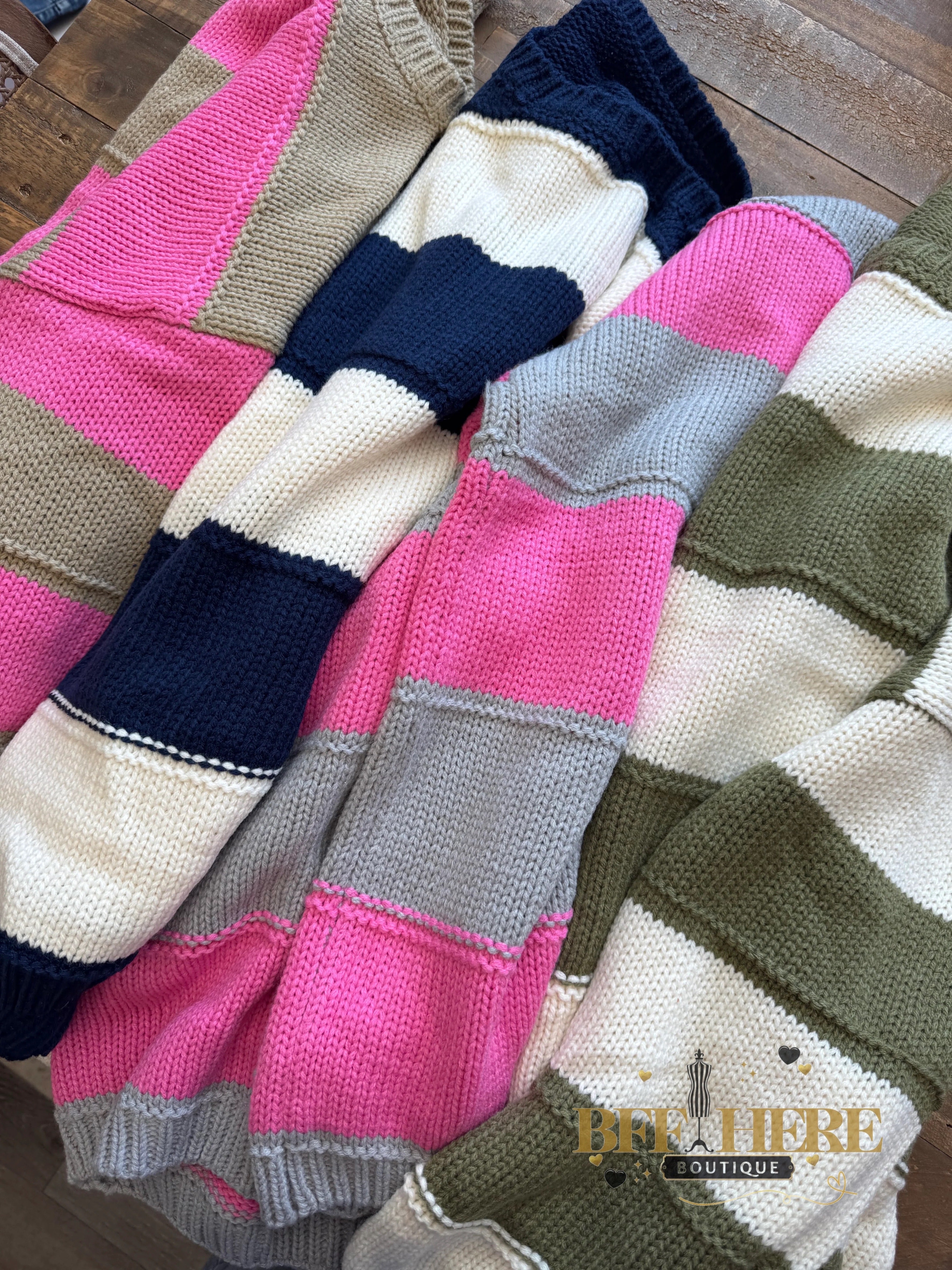 Kadie Stripe Knit Sweater / Choice Of Color by Blakeley - BFF Here