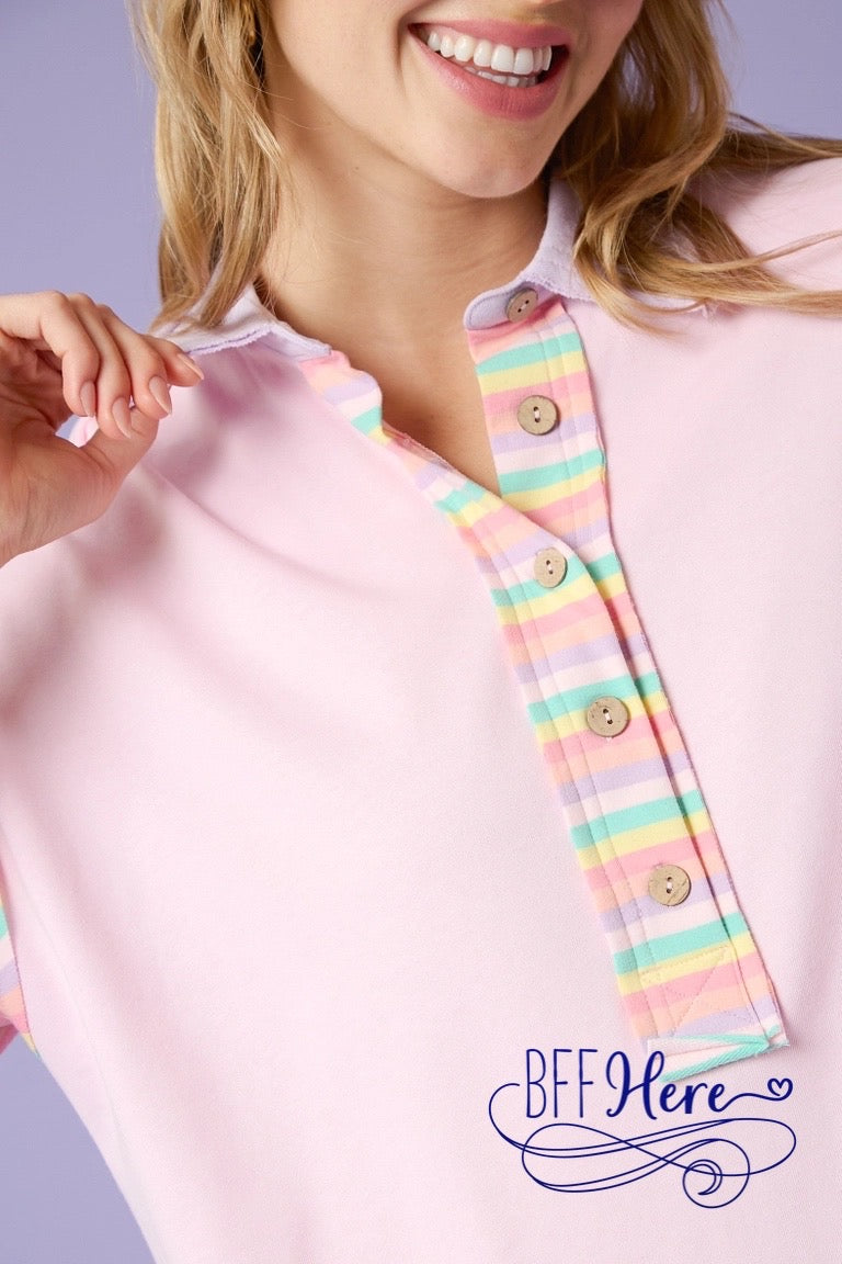 PREORDER: Bold Lines, Bold Times: Contrast Stripes Dress (Ships Middle of February) - BFF Here