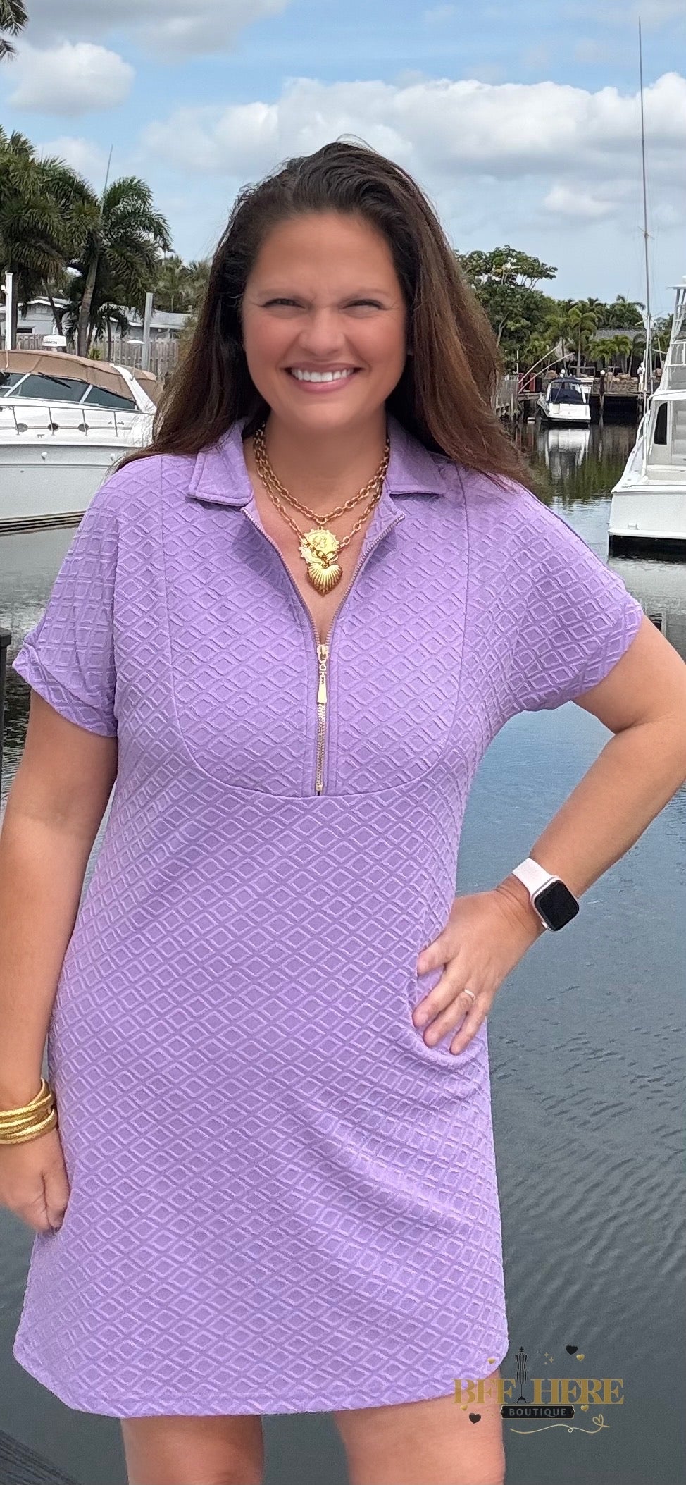 Ezra Textured Zipper Dress by Jess Lea / Choice of Color - BFF Here