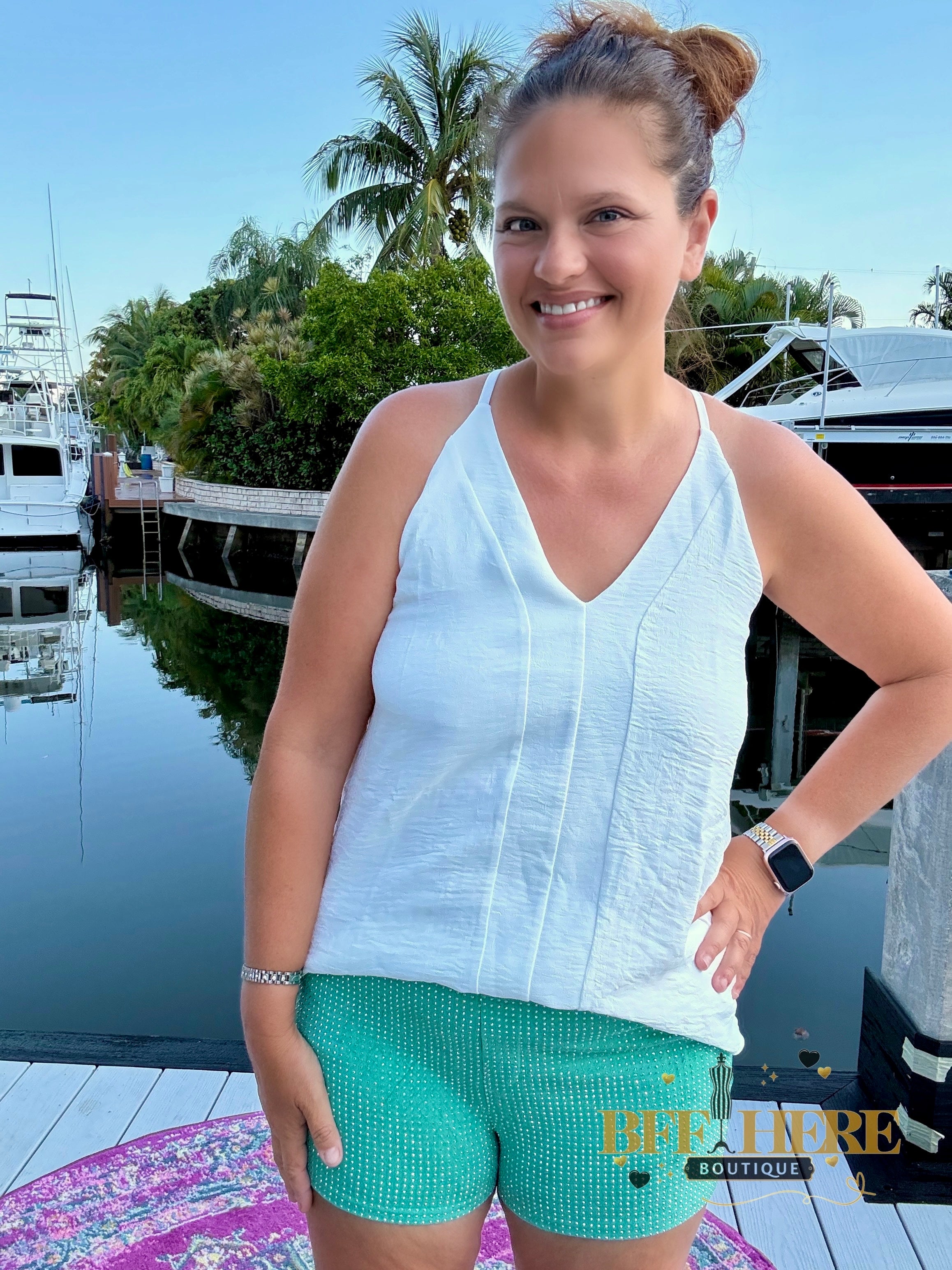 Jitterbug Shorts / Turquoise by Sterling Kreek - BFF Here