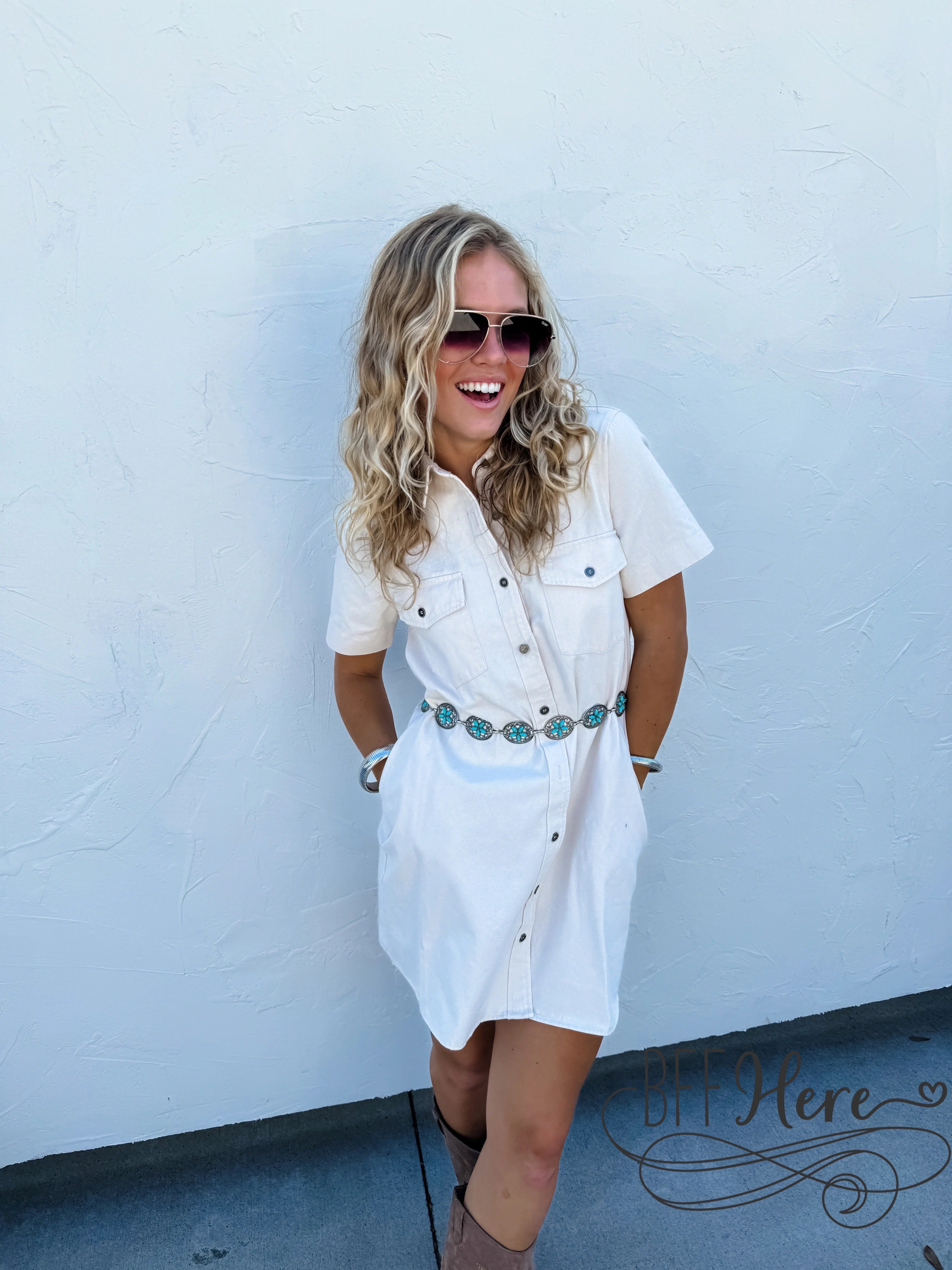 Vanilla Vogue: Cream Denim Dress by Jodifl - BFF Here