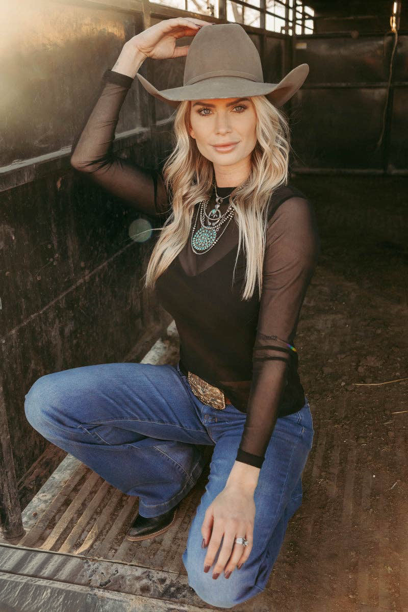 Night Sky Mesh Top by Sterling Kreek - BFF Here