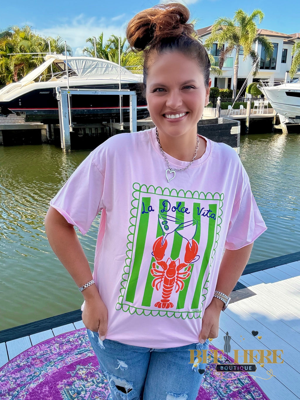 Dolce Vita on Pink Tee by Grace + Emma - BFF Here