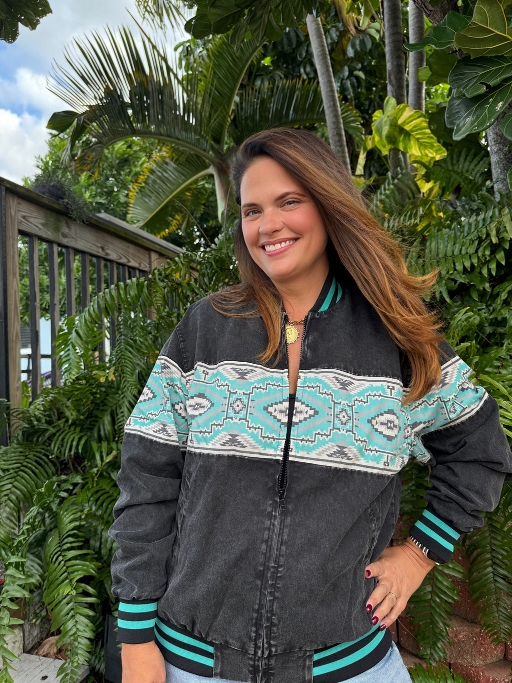 High Desert Horizon Bomber Jacket by Sterling Kreek - BFF Here