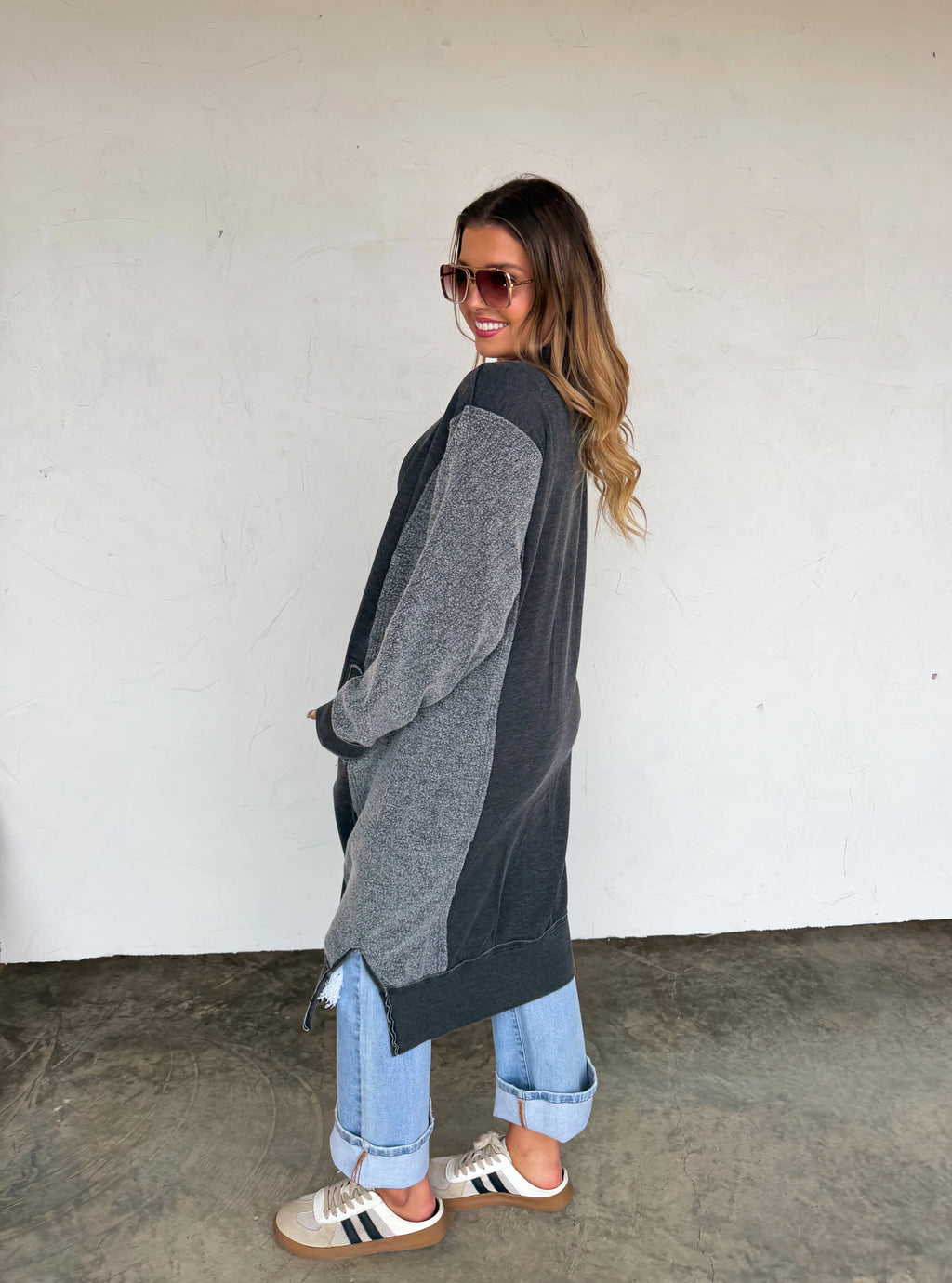 PREORDER: Desi Sweatshirt Cardigan by Blakeley (ETA Late February/ Early March) - BFF Here